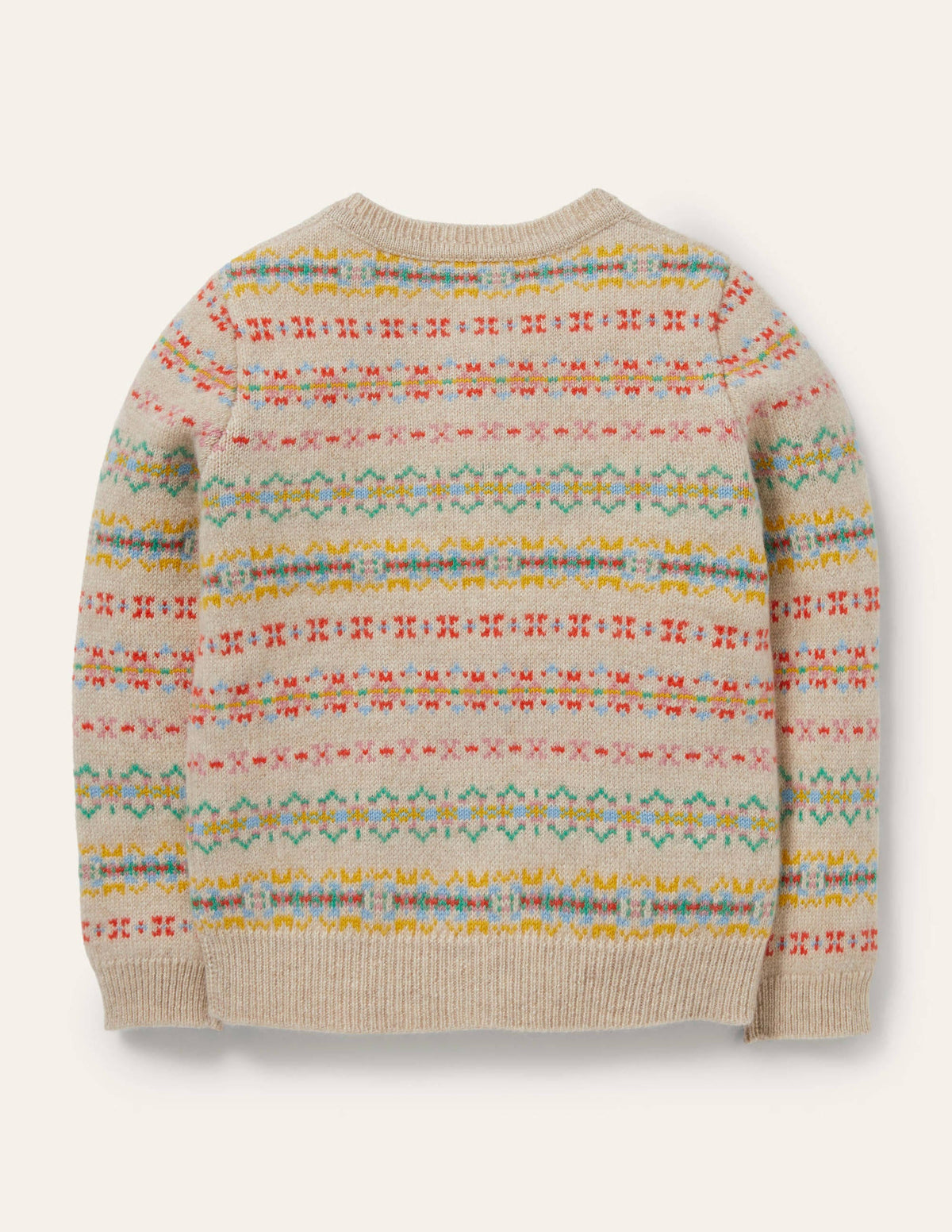 Cashmere Fair Isle Cardigan-Oatmeal Marl Fair Isle-2