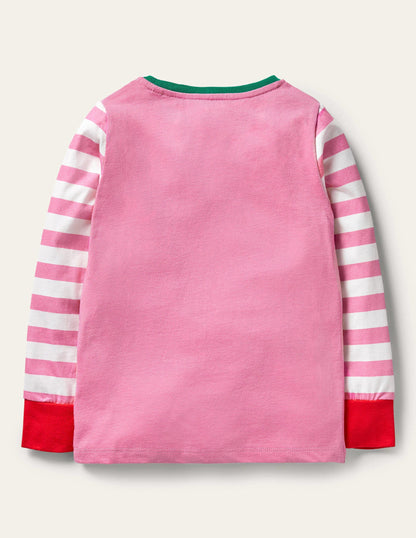 Festive Flipbook T-shirt-Bright Petal Pink Festive-2