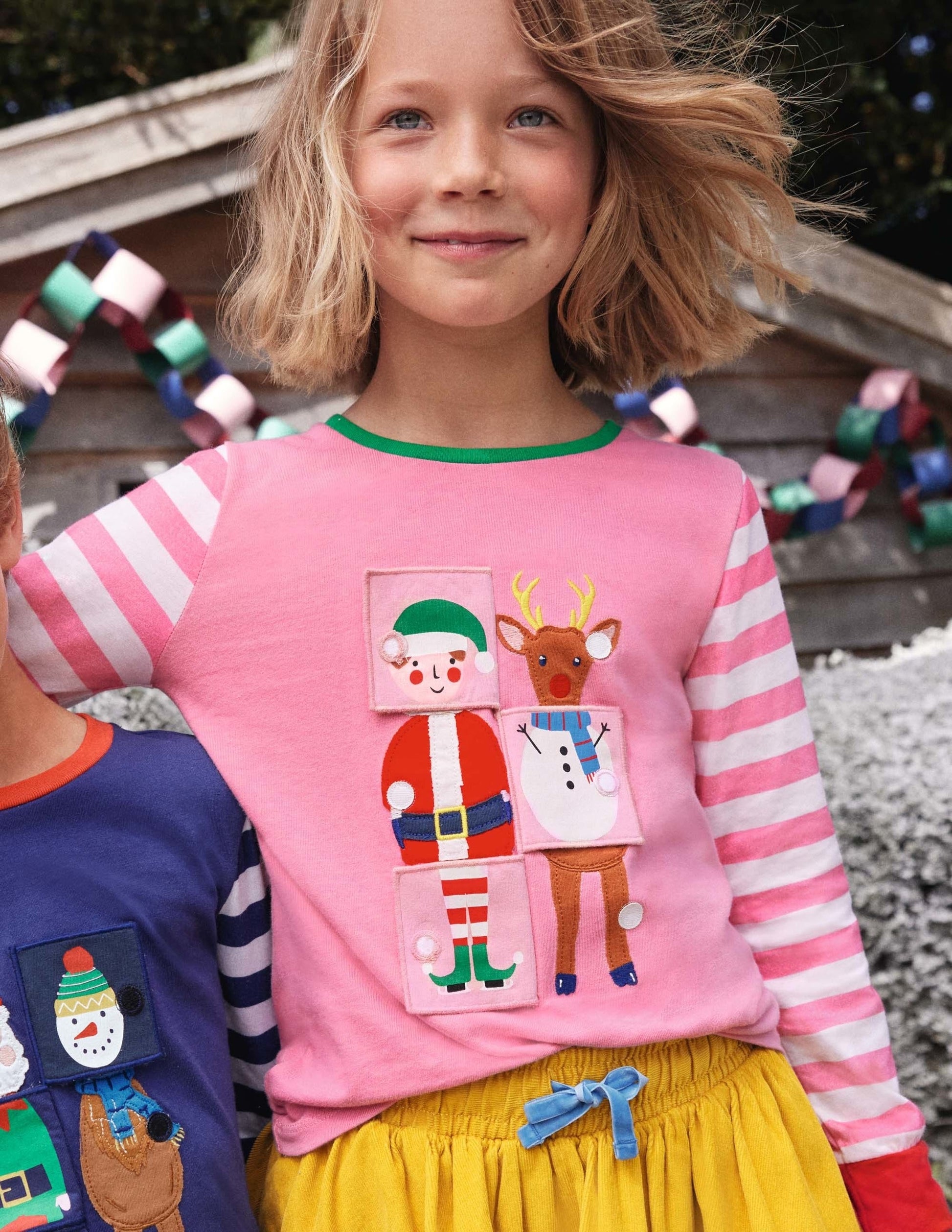 Festive Flipbook T-shirt-Bright Petal Pink Festive-3