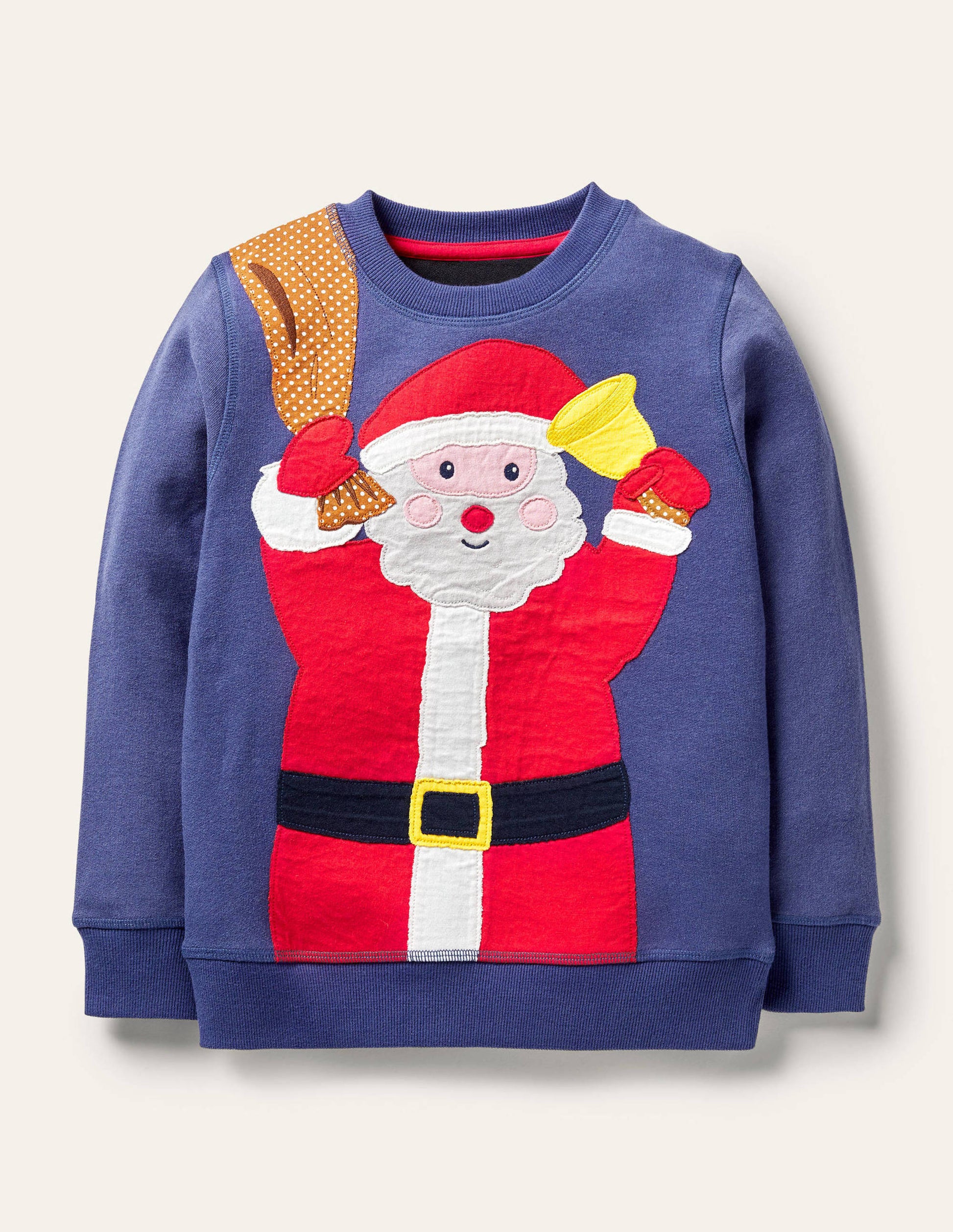 Front & Back Sweatshirt-Navy Father Christmas-1