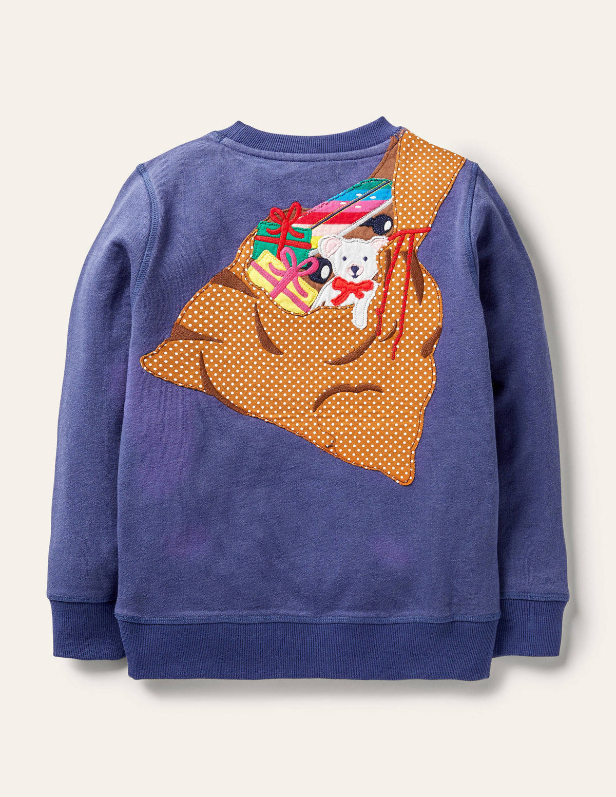 Front & Back Sweatshirt-Navy Father Christmas - Image 2