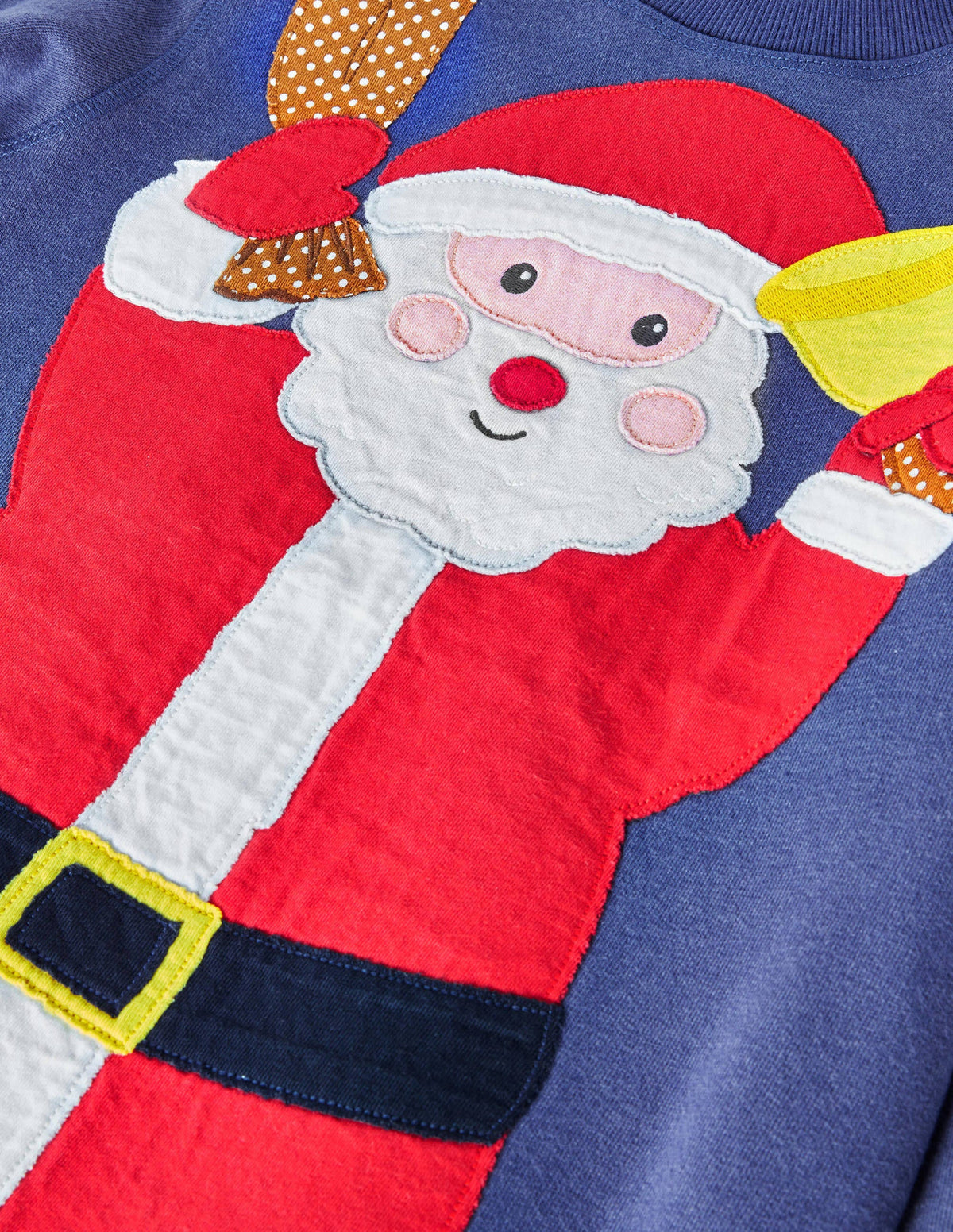 Front & Back Sweatshirt-Navy Father Christmas - Image 3