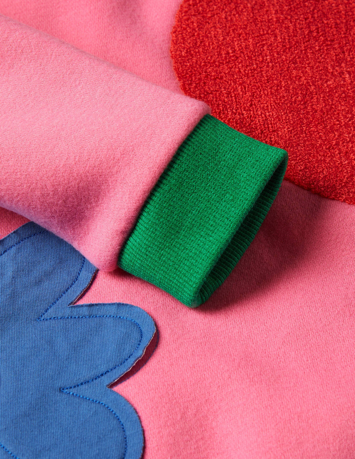 Appliqué Sweatshirt-Bright Petal Pink Heart - Image 4