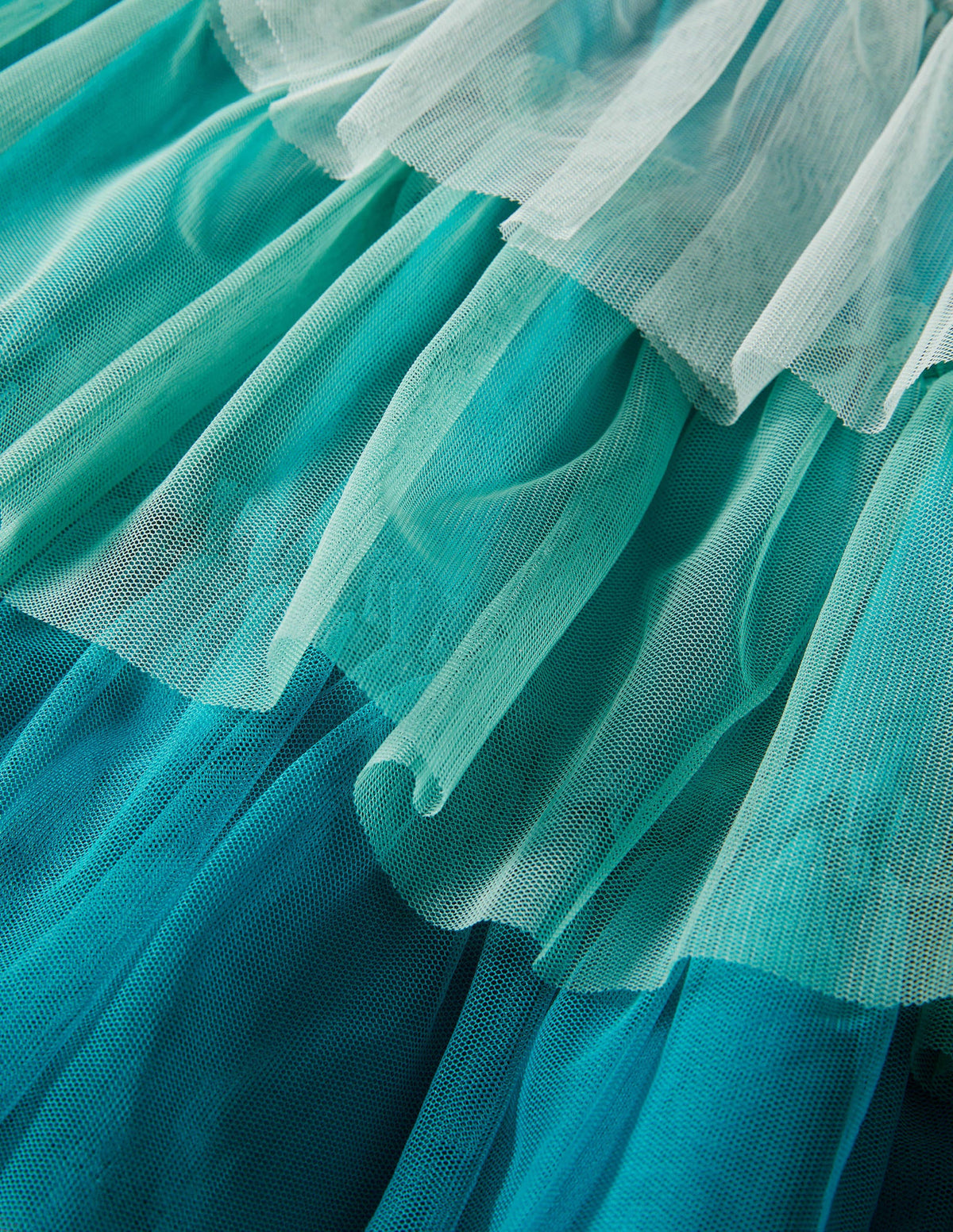 Tiered Tulle Skirt-Orkney Blue - Image 2