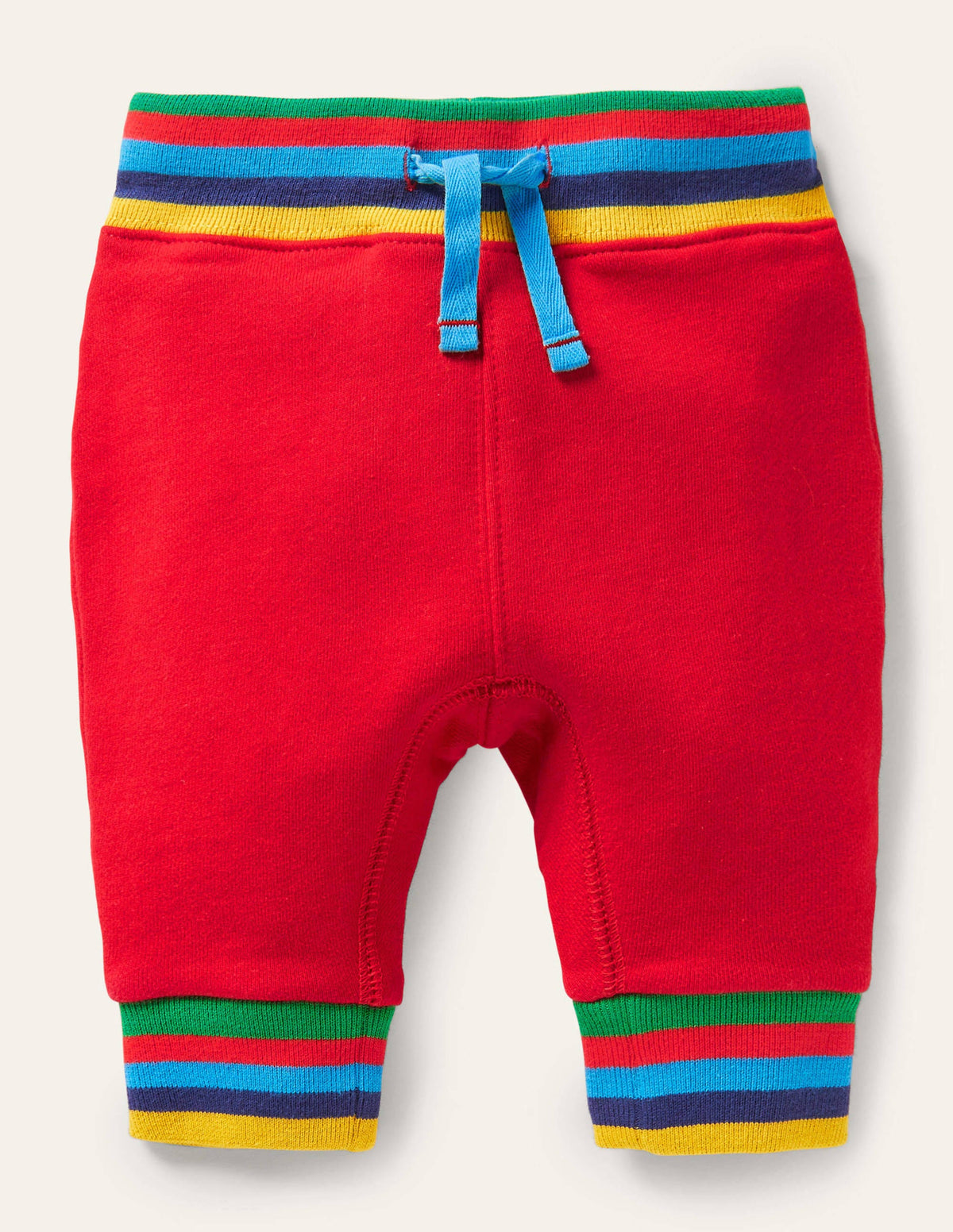 Rainbow Rib Jersey Bottoms-Rockabilly Red - Image 1