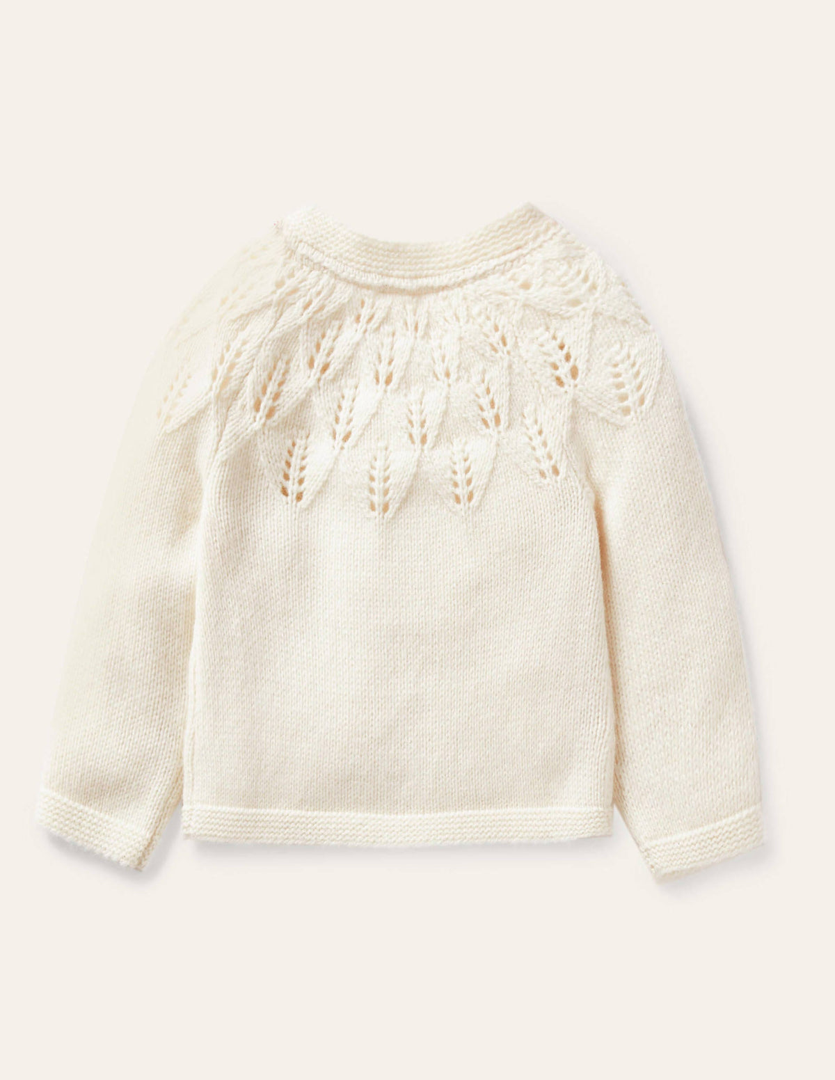 Everyday Textured Cardigan-Ecru Marl - Image 2