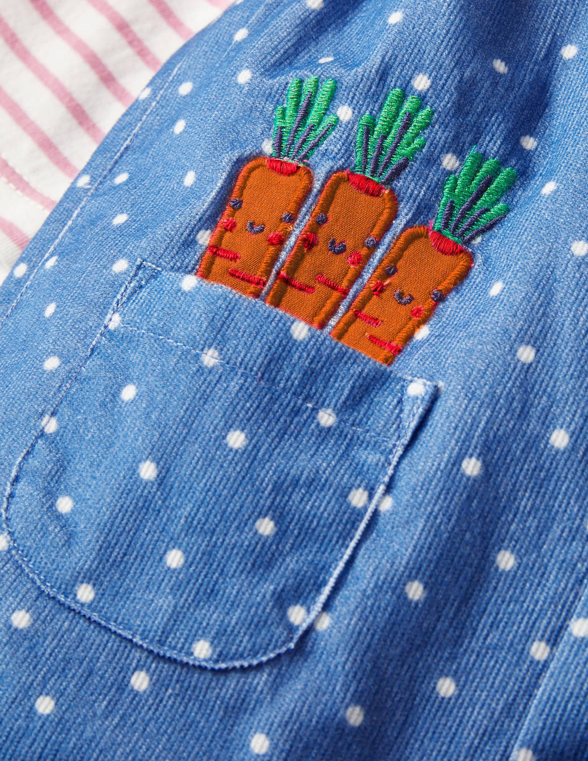 Cord Overalls Set-Elizabethan Blue Bunnies - Image 3