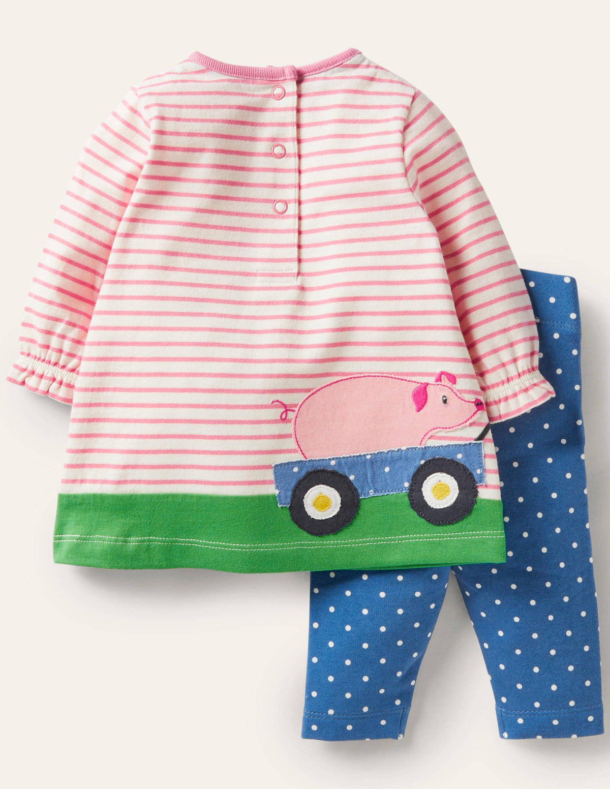 Big Appliqué Dress Set-Elizabethan Blue Farm-2