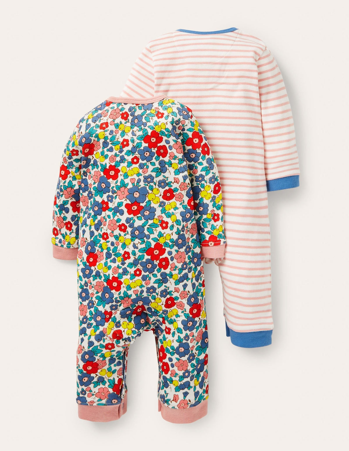 Twin Pack Rompers-Multi Sky Apple Blossom-2