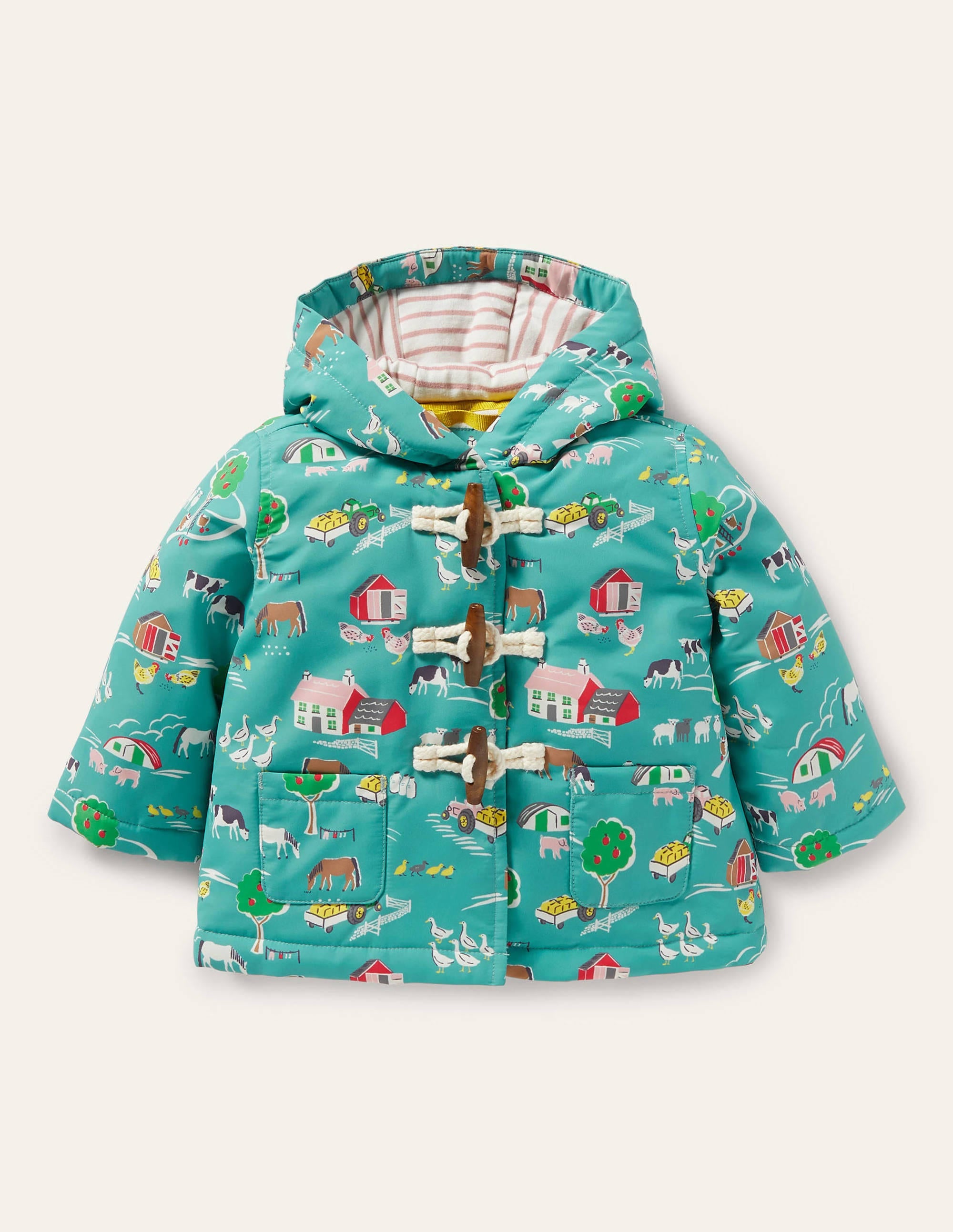 Water-resistant Coat-Brook Blue Farmyard - Image 1