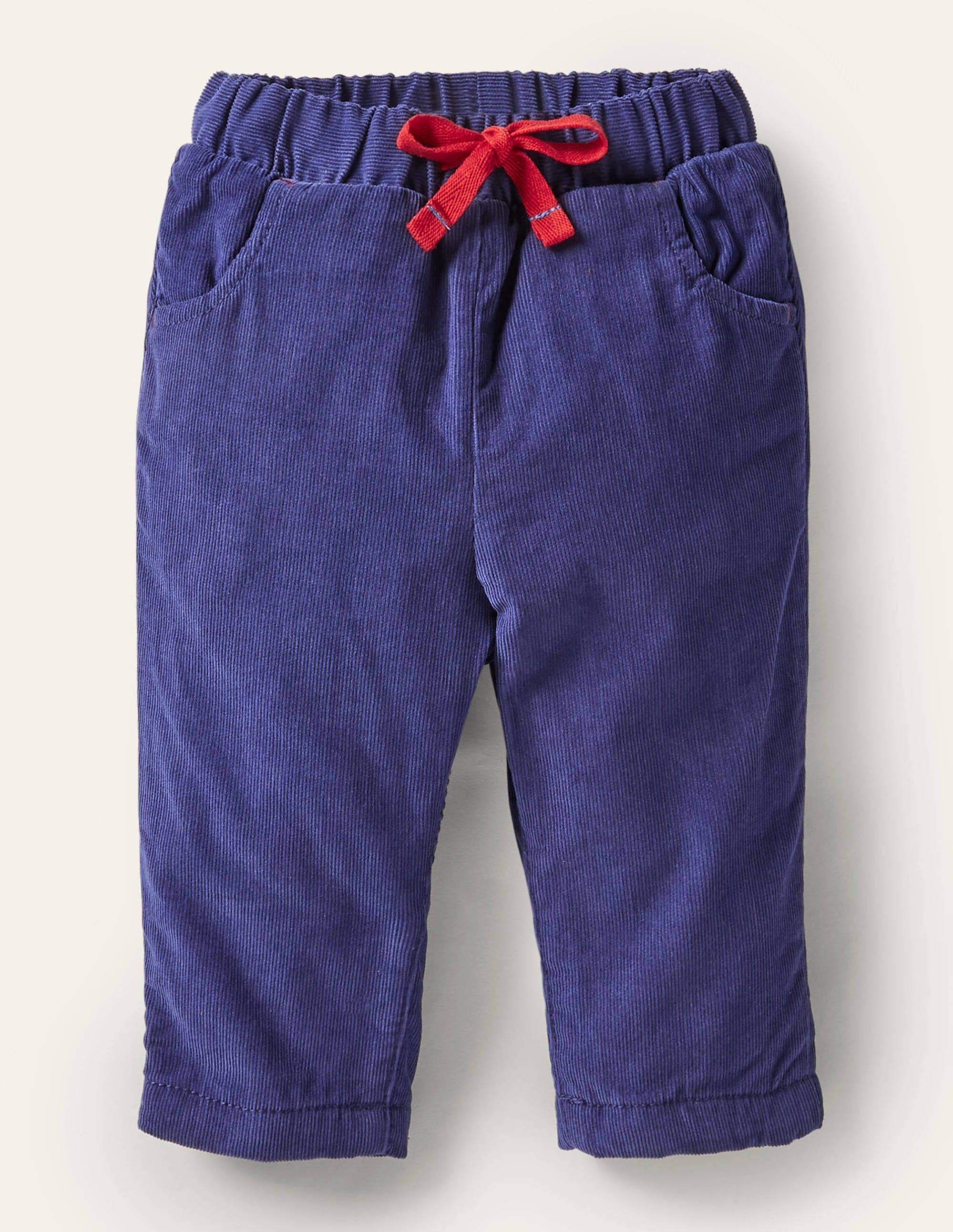 Jersey-lined Cord Pants-Starboard Blue - Image 1