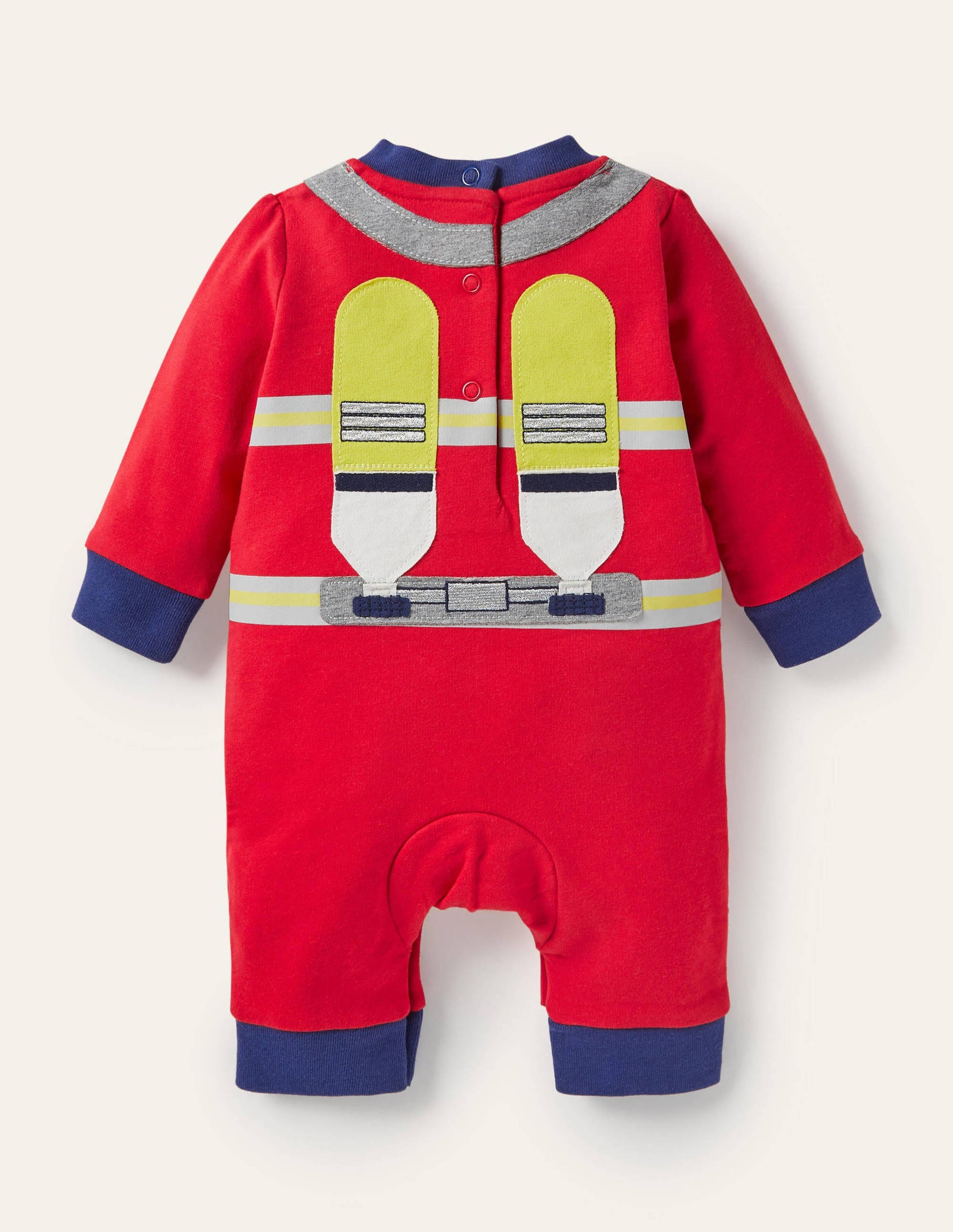 Firefighter Romper-Rockabilly Red Firefighter-2