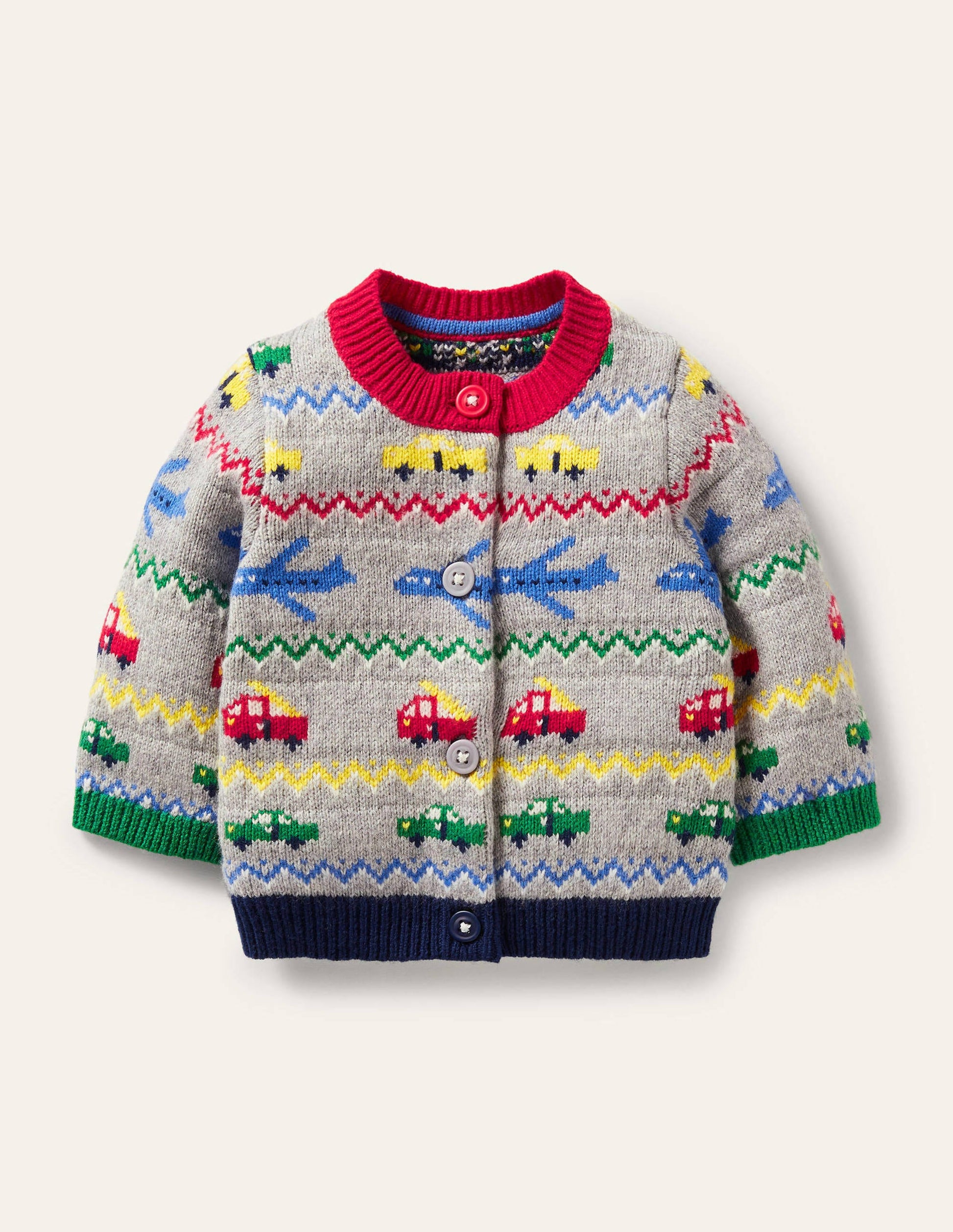 Fair Isle Cardigan-Grey Marl Vehicles-1