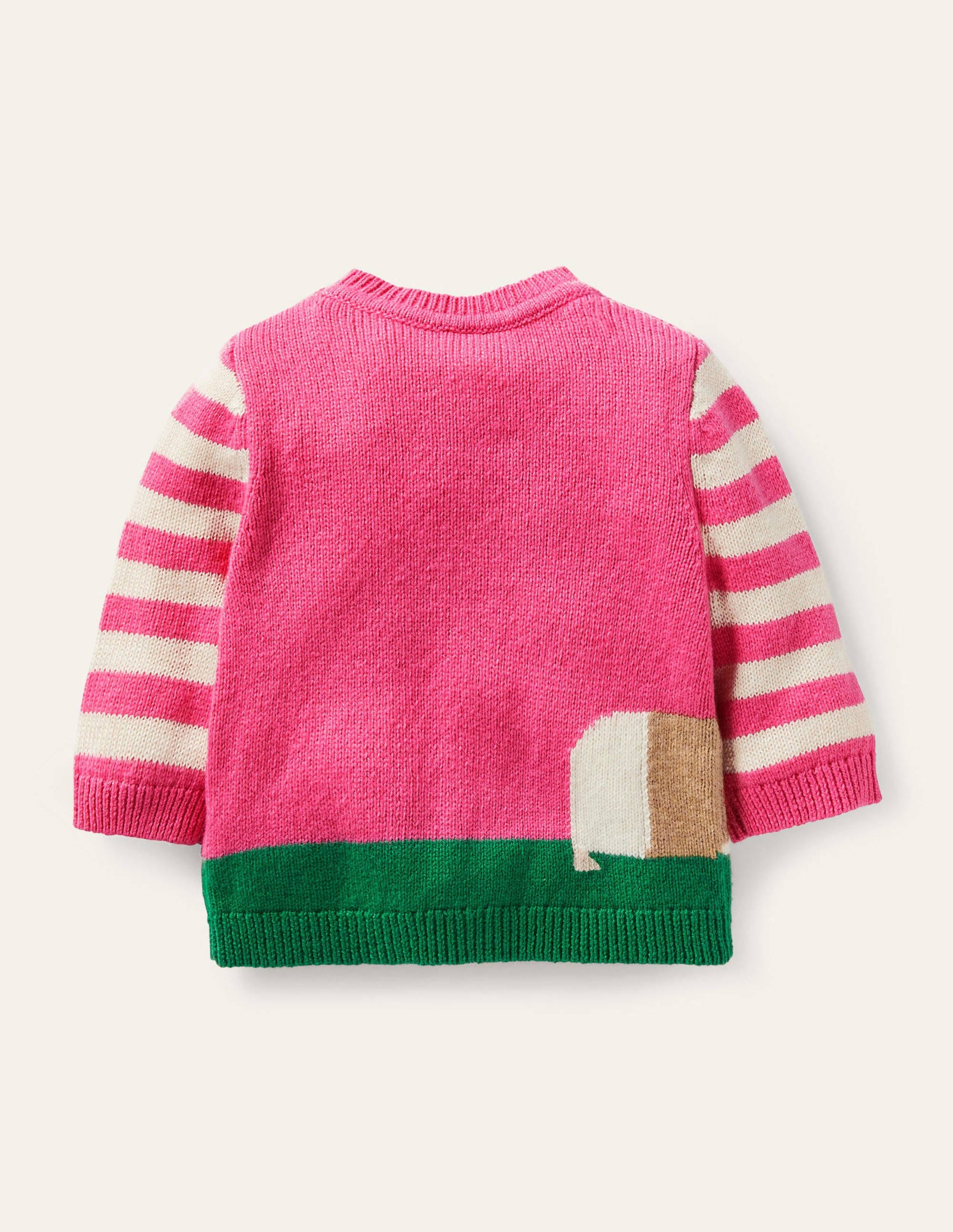 Animal Logo Cardigan-Bright Petal Pink Guinea Pigs-2