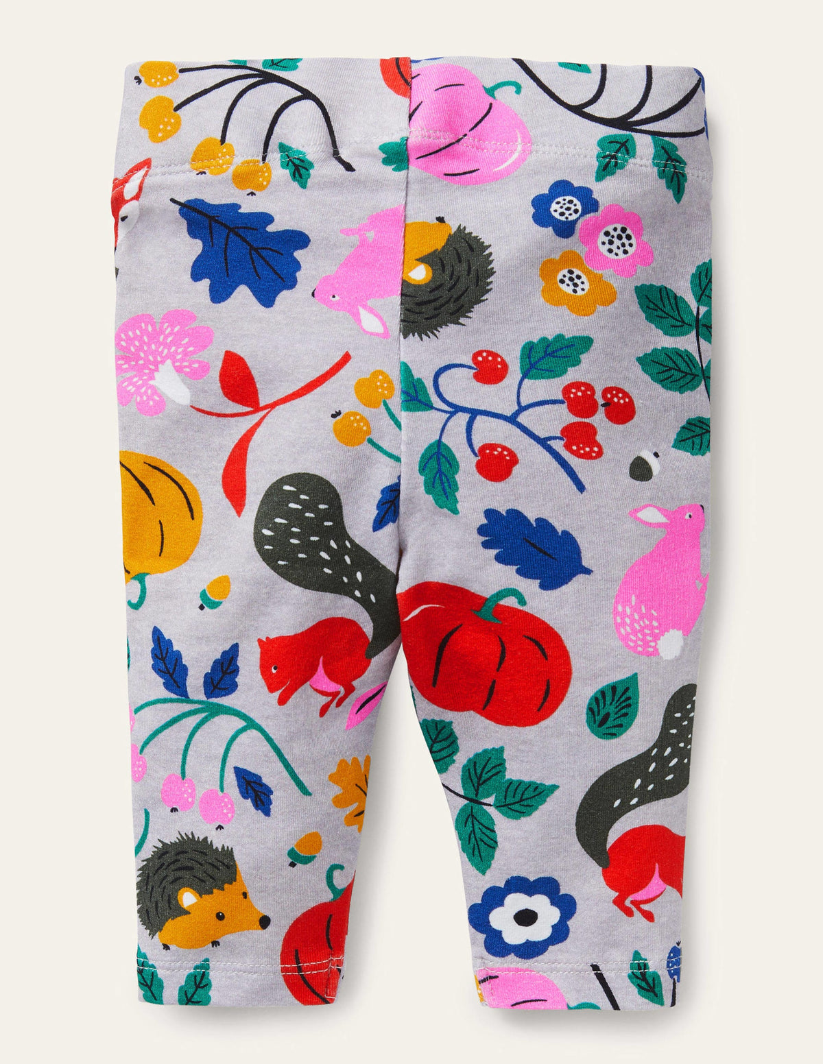 Baby Leggings-Grey Marl Forest Friends - Image 2