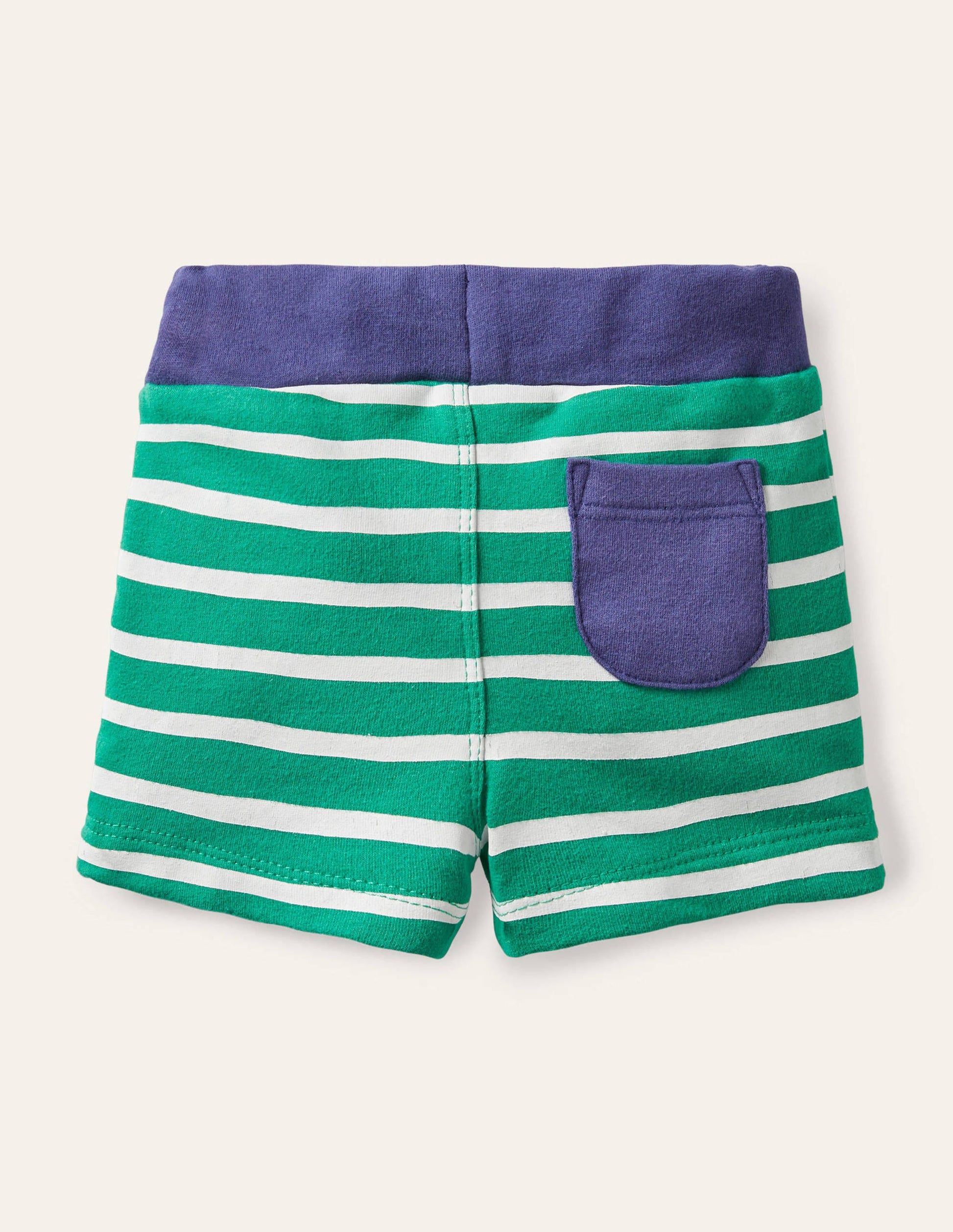 Essential Jersey Shorts-Ivory/Sapling Green-2