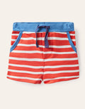 Essential Jersey Shorts-Fire Red/Ivory