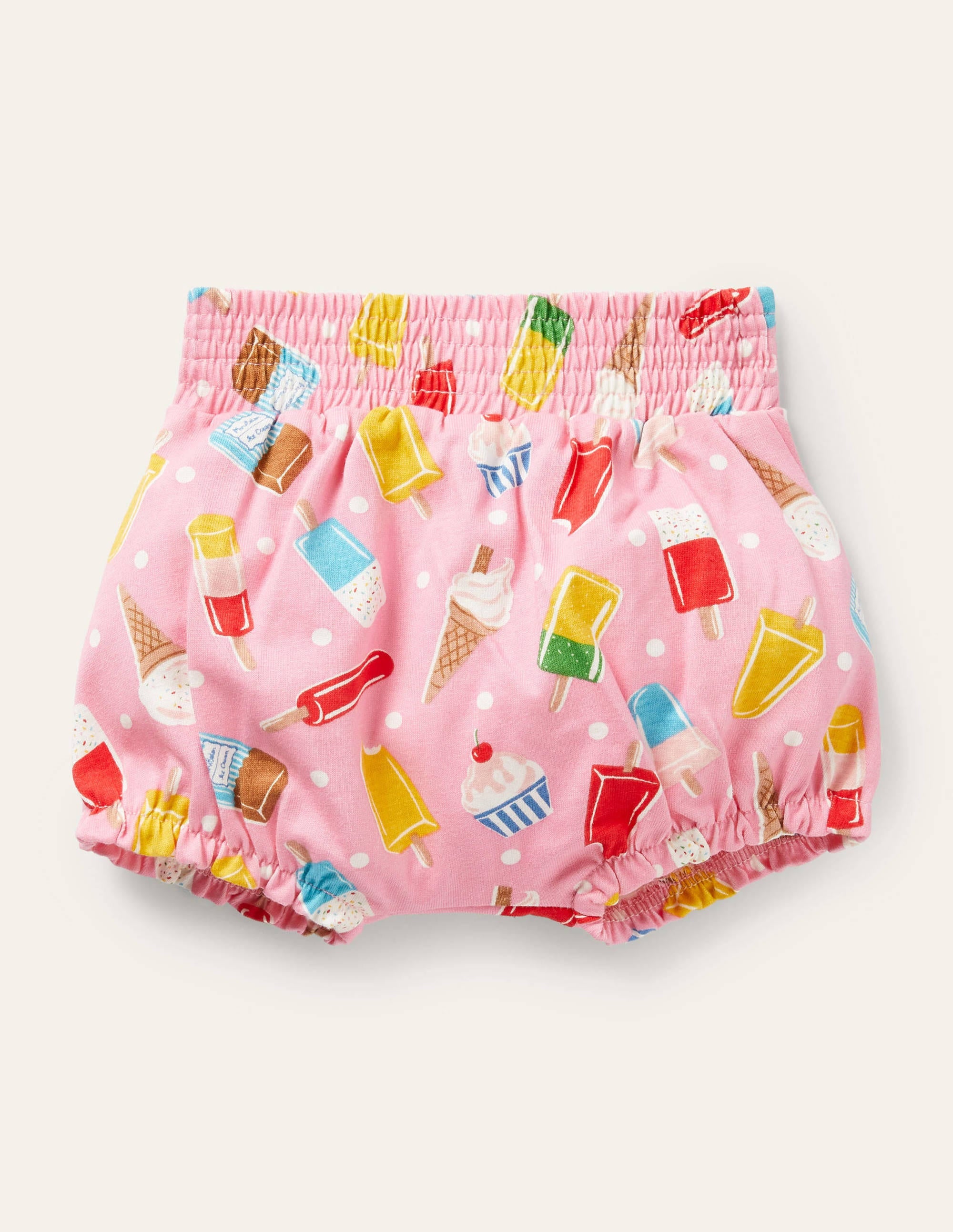 Printed Jersey Shorts-Pink Lemonade Ice Cream Spot - Image 1