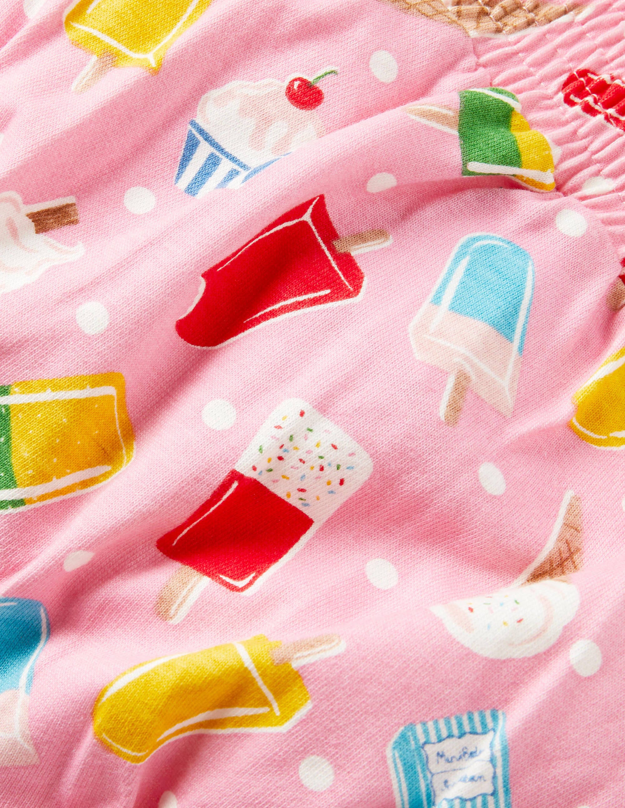 Printed Jersey Shorts-Pink Lemonade Ice Cream Spot - Image 3
