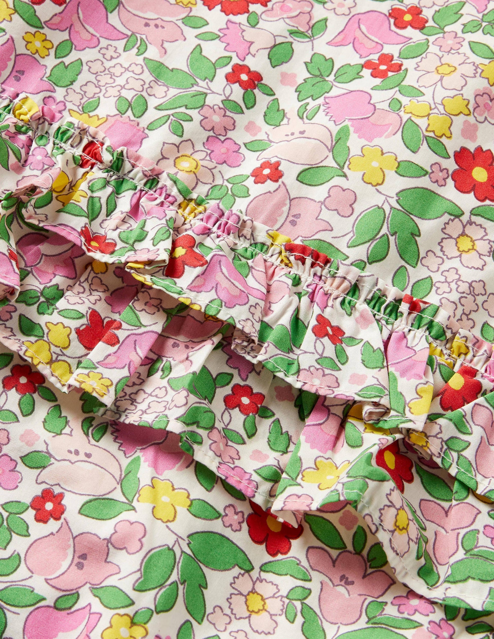 Frill Woven Romper-Pink Lemonade Vintage Floral-3