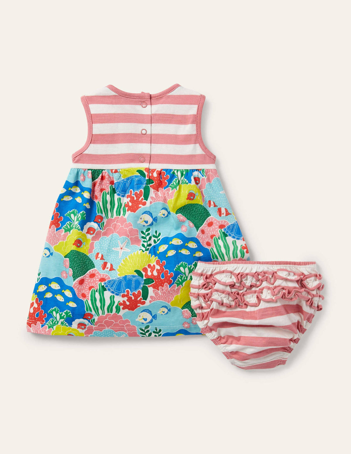 Printed Jersey Dress-Multi Coral Reef - Image 2