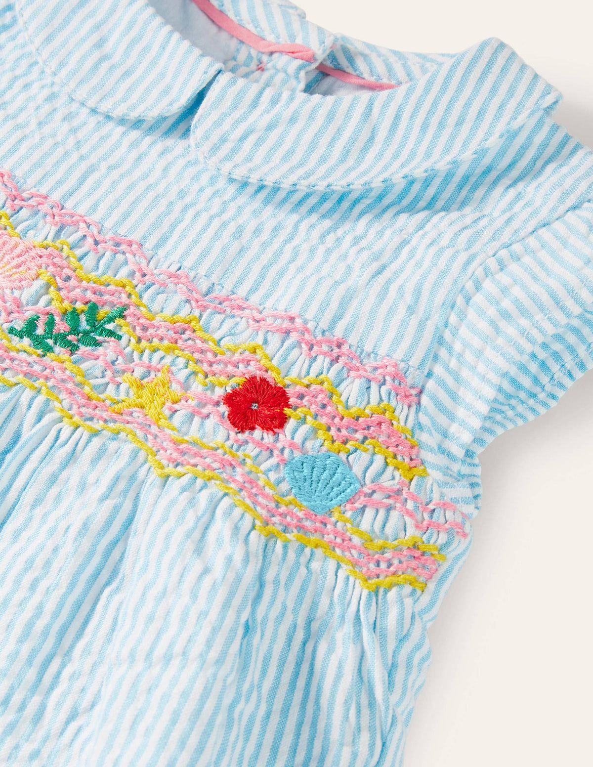 Woven Short Set-Ivory Mermaid Garden - Image 3