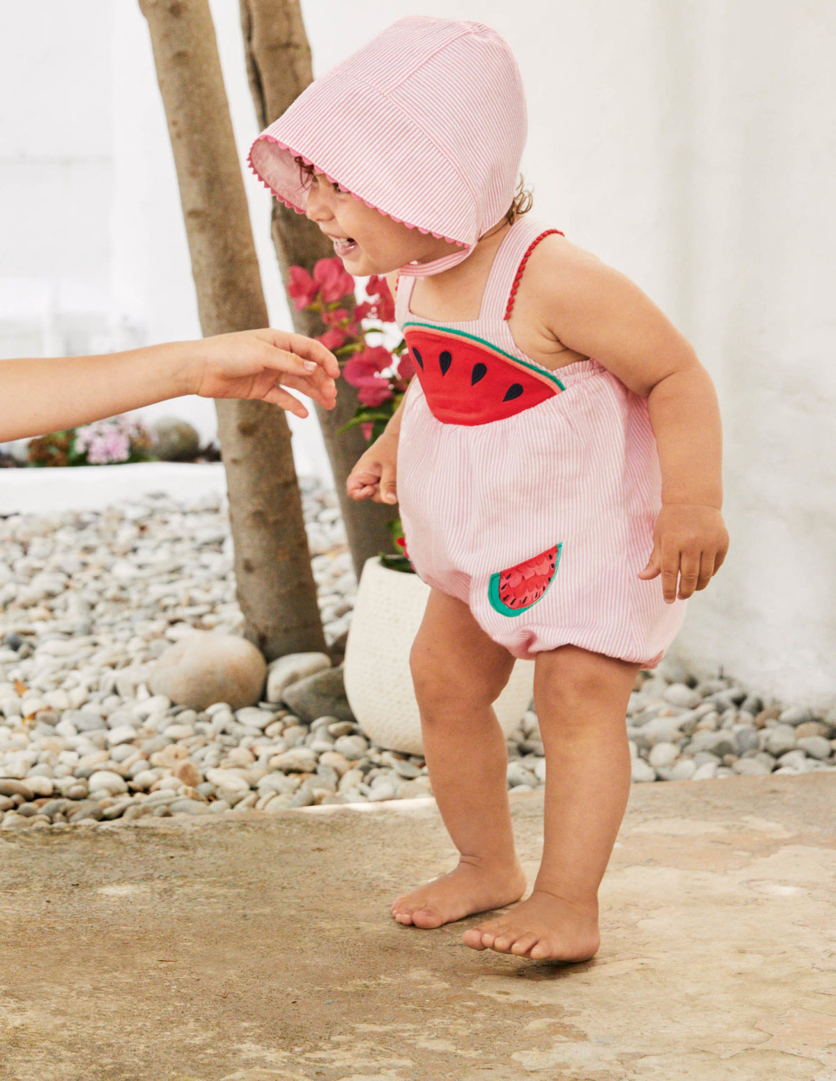 Fun Ticking Romper-Pink Lemonade Watermelons-2