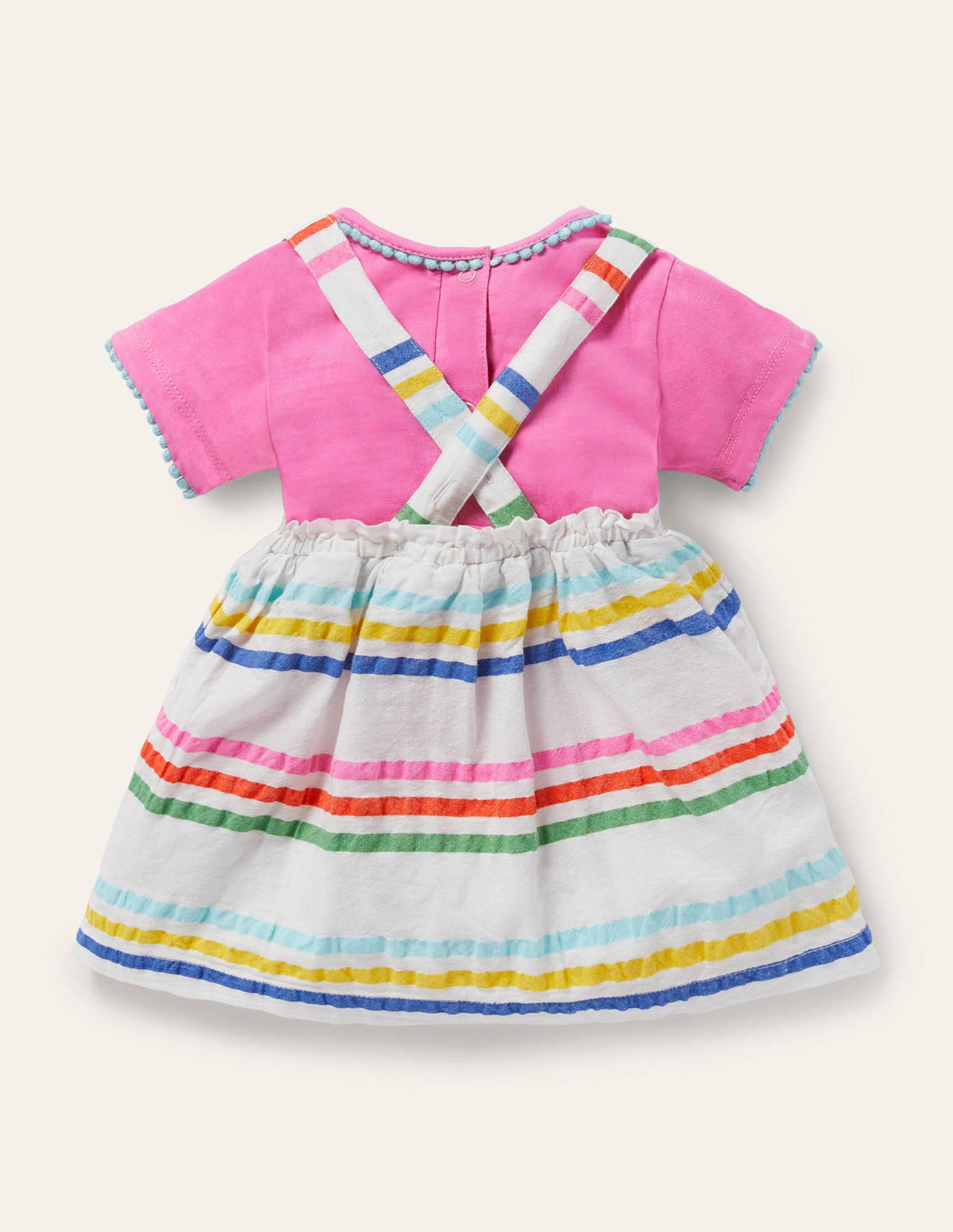 Woven Stripy Pinnie Set-Multi Rainbow - Image 2