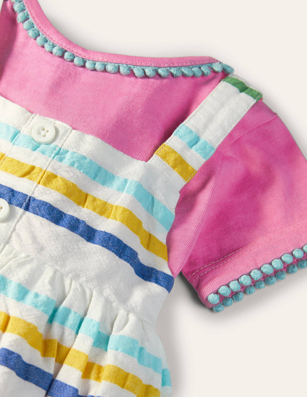 Woven Stripy Pinnie Set-Multi Rainbow - Image 3