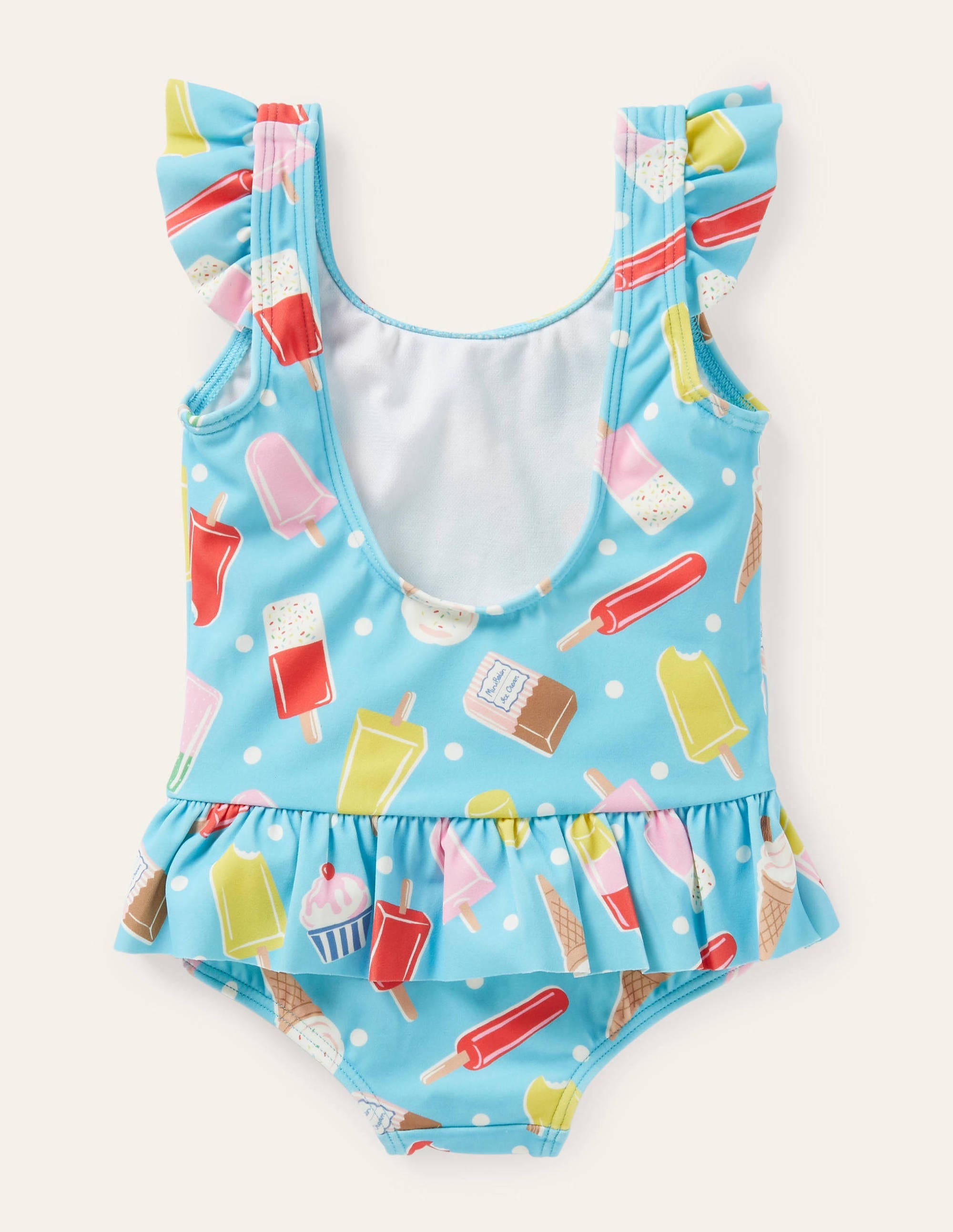 Fun Frill Sleeve Swimsuit-Multi Ice Creams - Image 2
