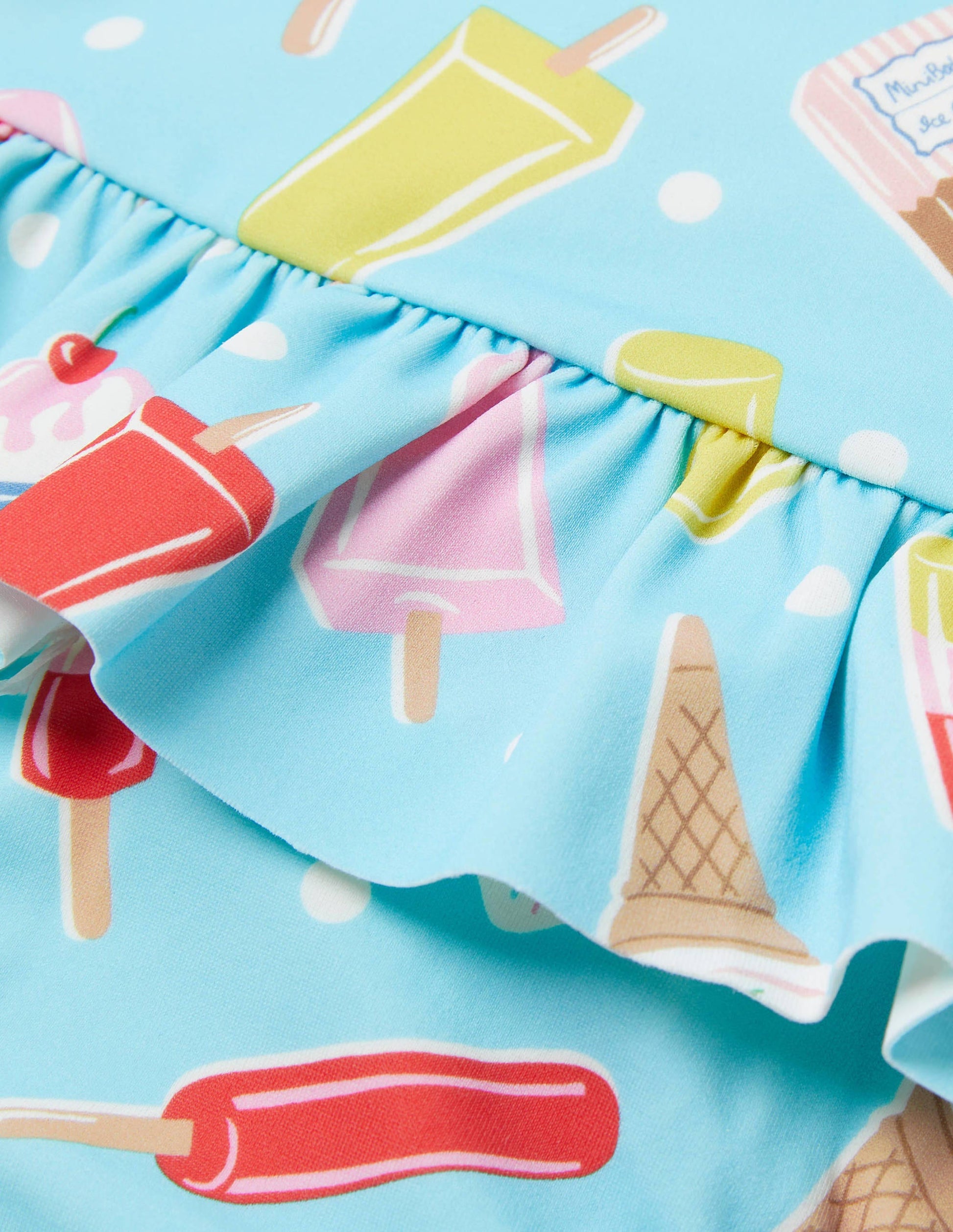 Fun Frill Sleeve Swimsuit-Multi Ice Creams-3