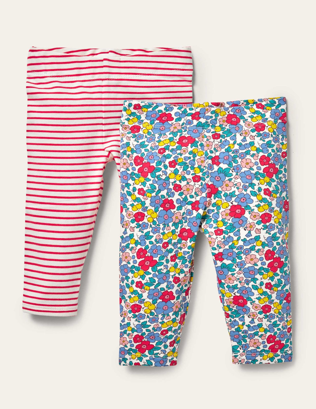 Twin Pack Leggings-Multi Apple Blossom Floral - Image 1