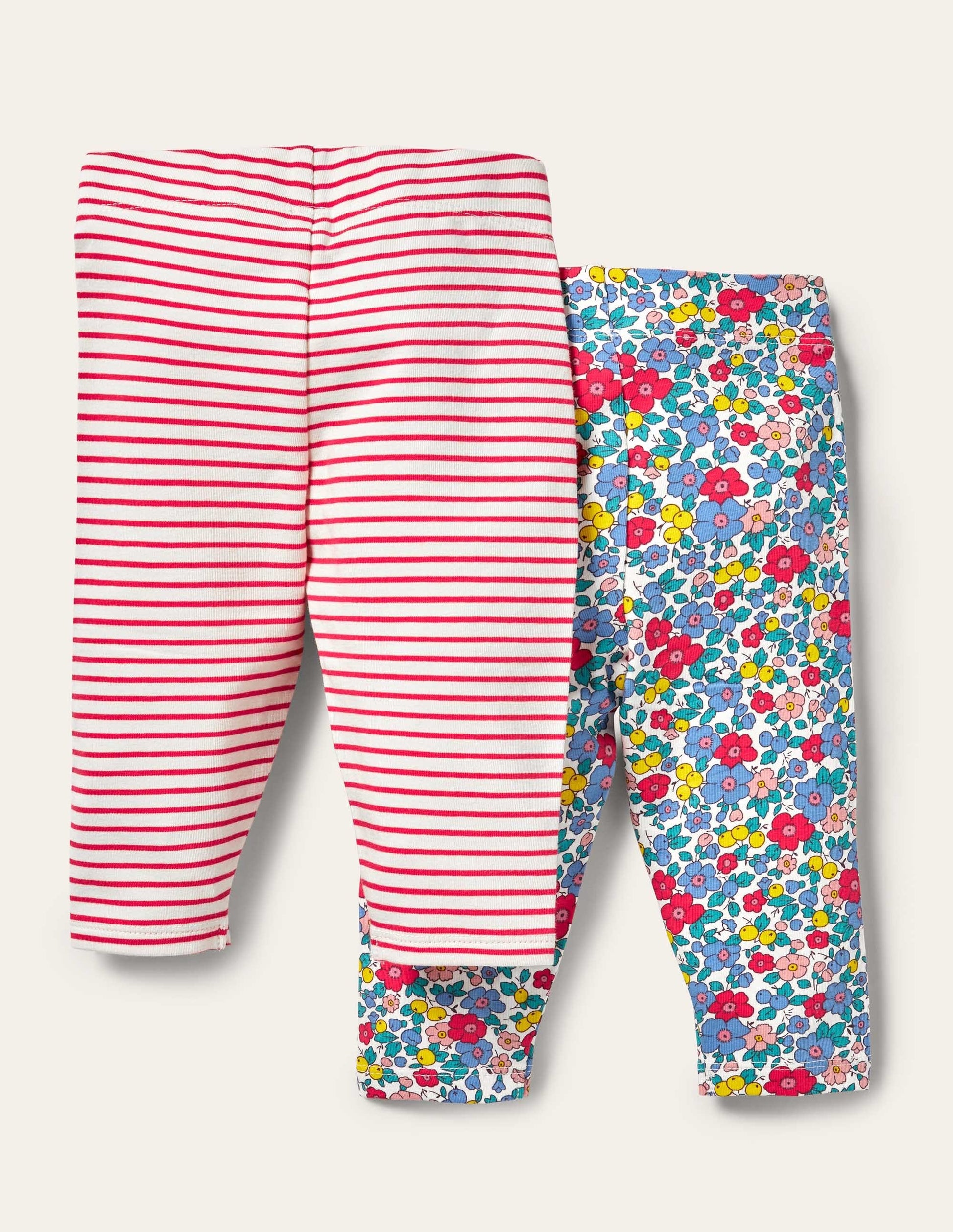 Twin Pack Leggings-Multi Apple Blossom Floral-2
