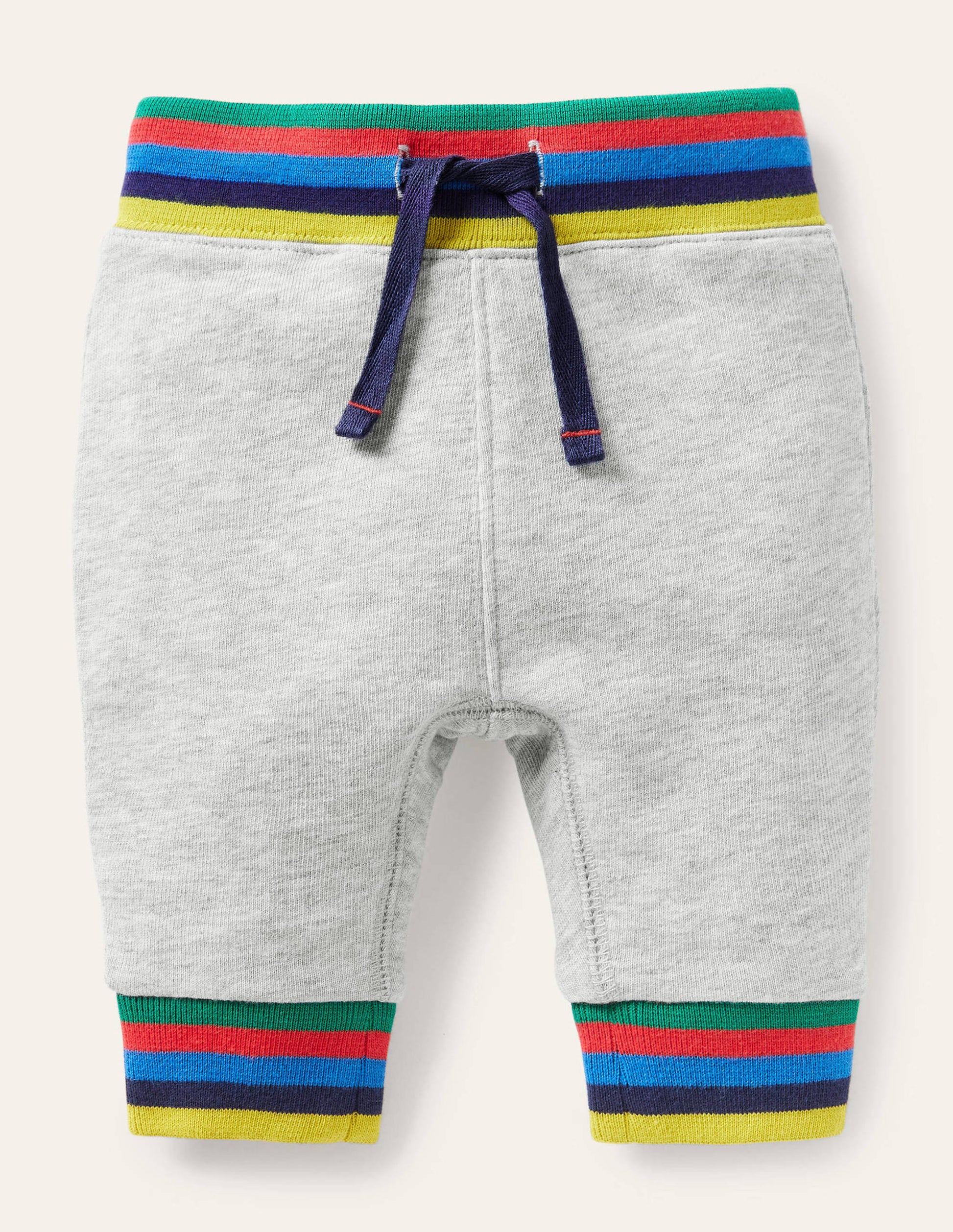 Rainbow Rib Jersey Bottoms-Grey Marl-1