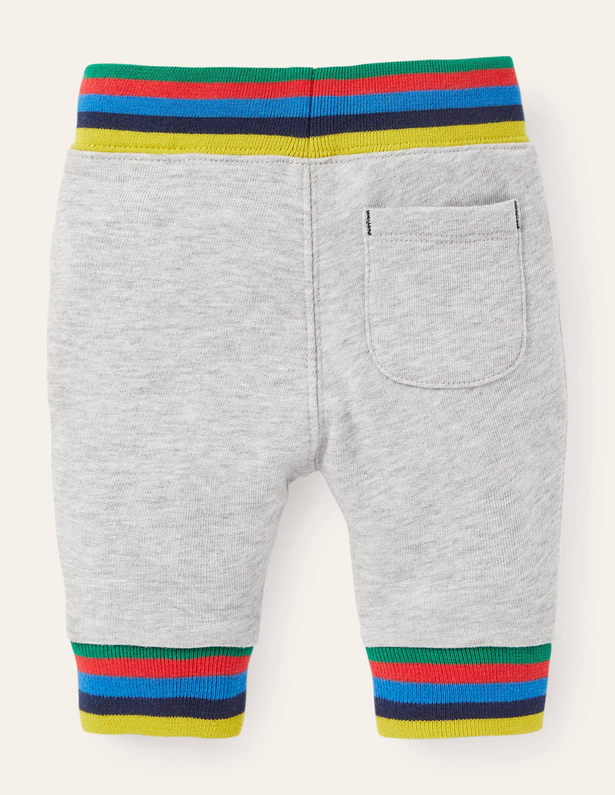Rainbow Rib Jersey Bottoms-Grey Marl - Image 2