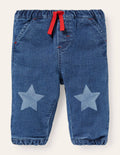Cosy Lined Bottoms-Mid Chambray