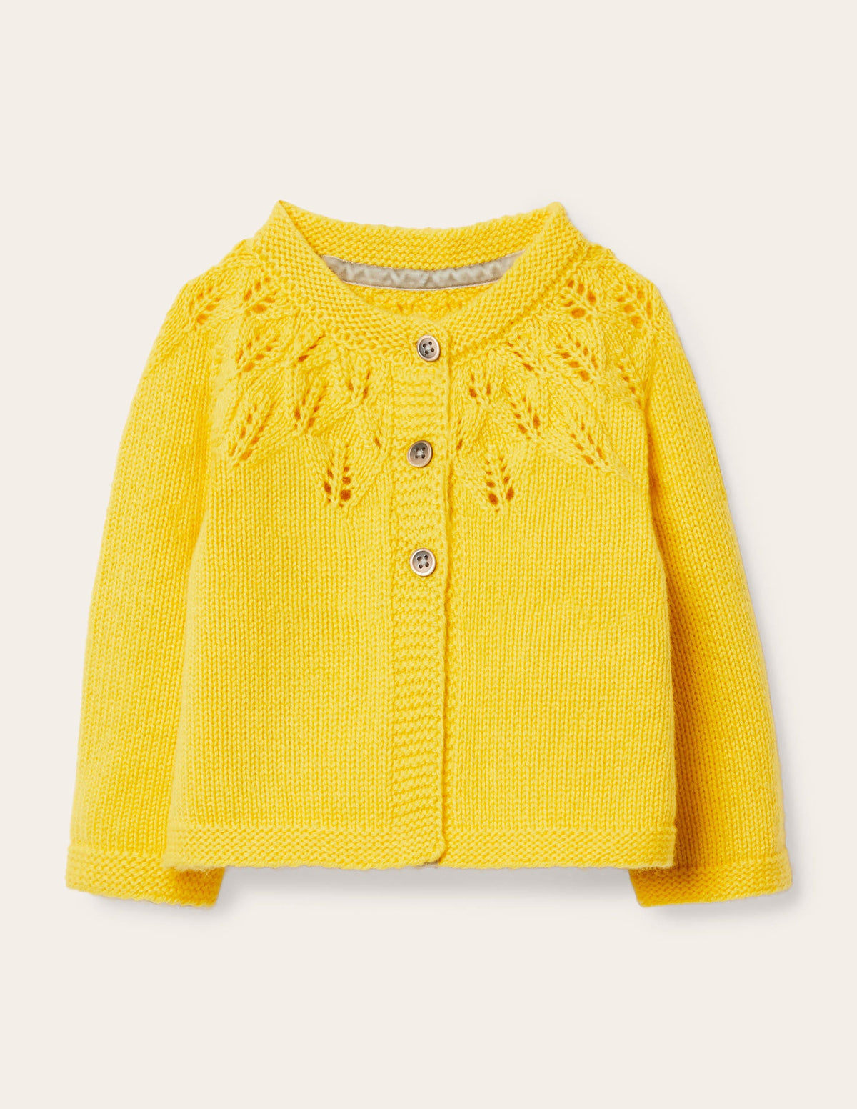 Everyday Textured Cardigan-Sweetcorn Yellow - Image 1