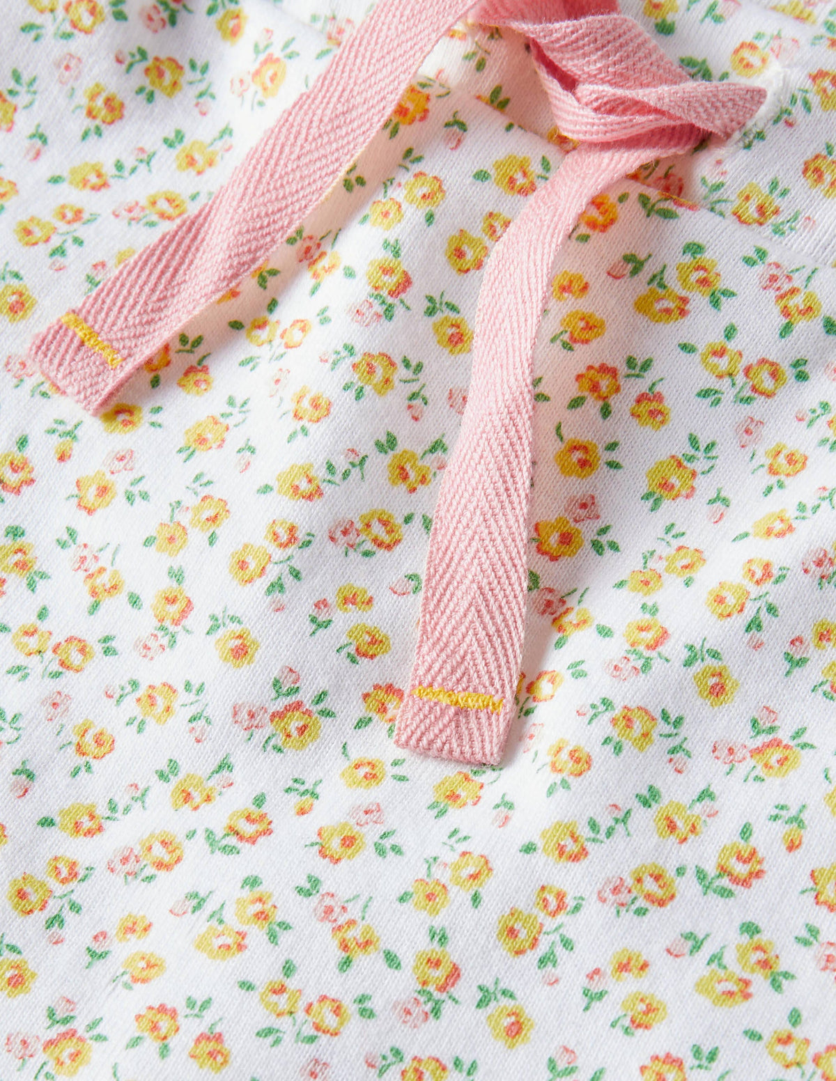 Organic Newborn Leggings-Sweetcorn Yellow Floral-3