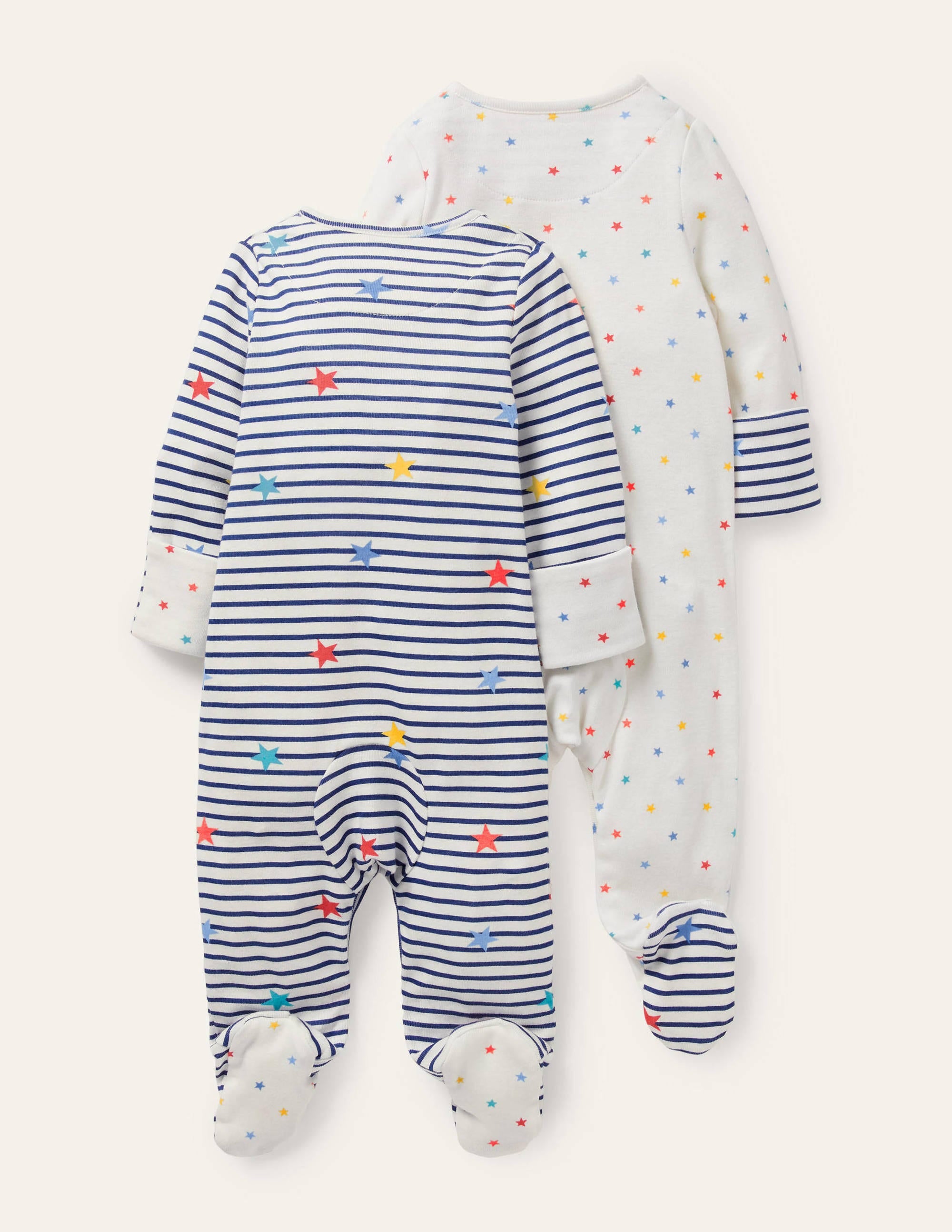 Organic 2 Pack Sleepsuit-Multi Stars - Image 2