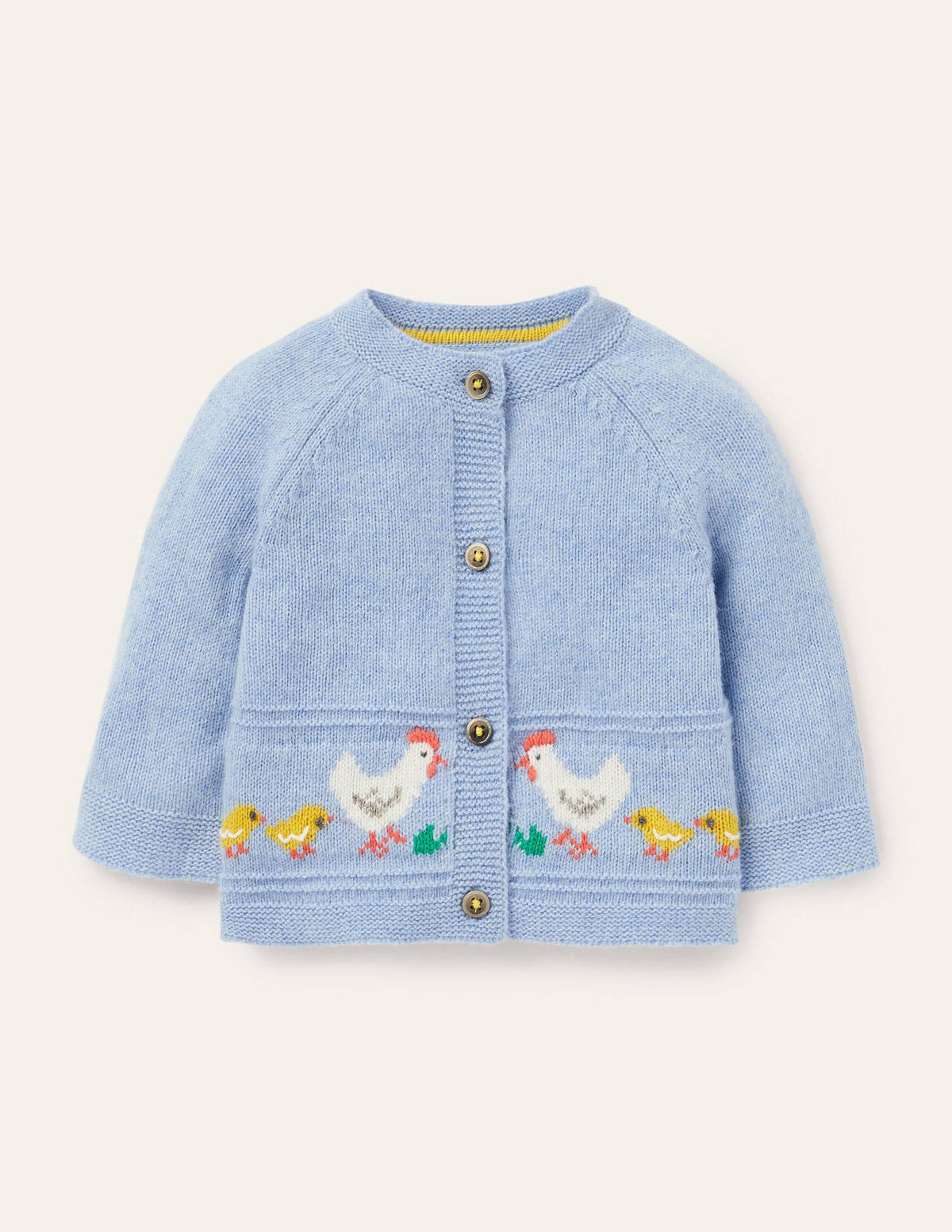 Newborn Fair Isle Cardigan-Frosted Blue Marl Ducks - Image 1