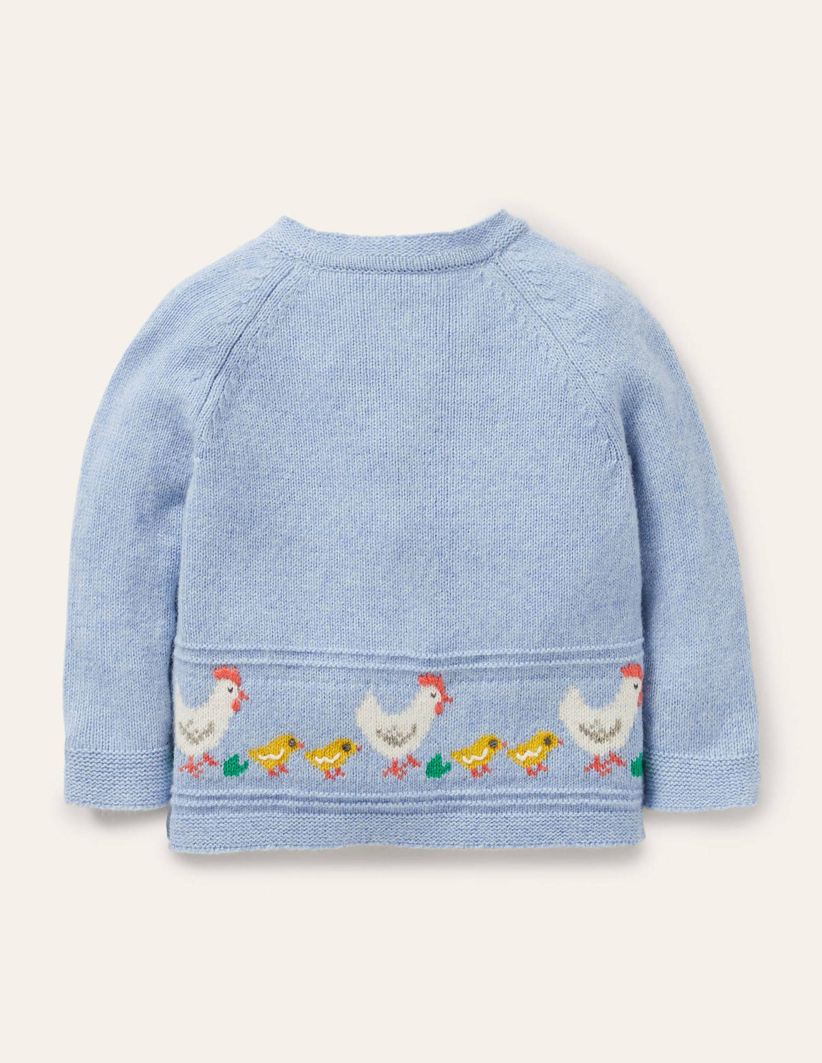 Newborn Fair Isle Cardigan-Frosted Blue Marl Ducks - Image 2