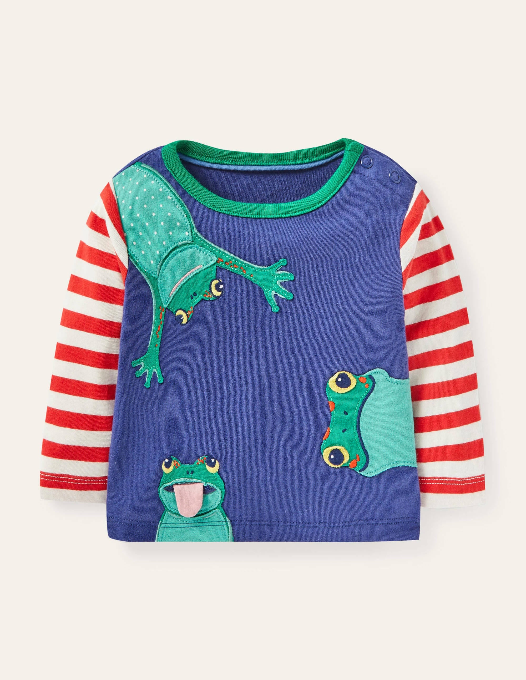 Peeking Frogs T-shirt-Starboard Blue Frogs - Image 1