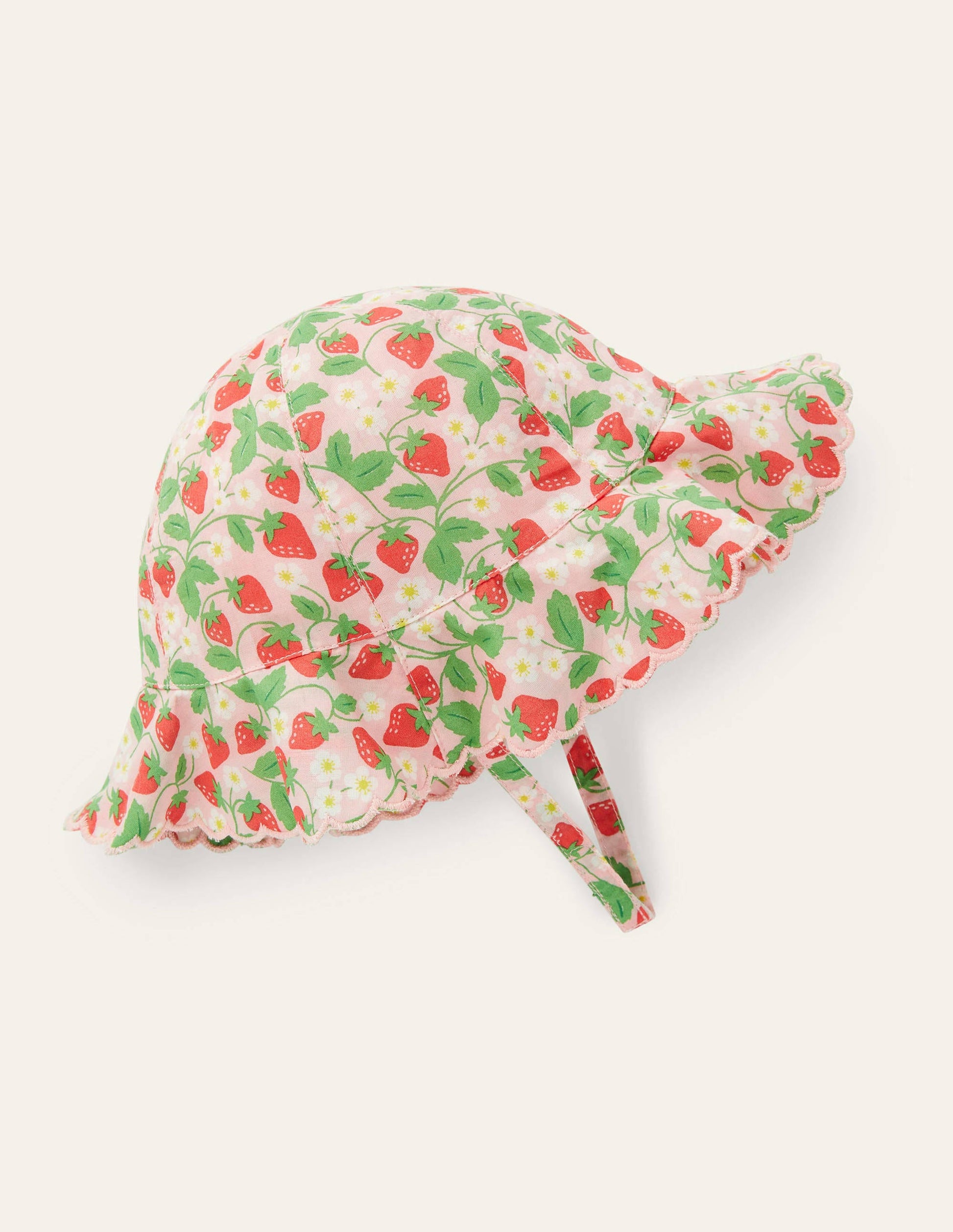 Woven Wide Brim Hat-Boto Pink Strawberry-1