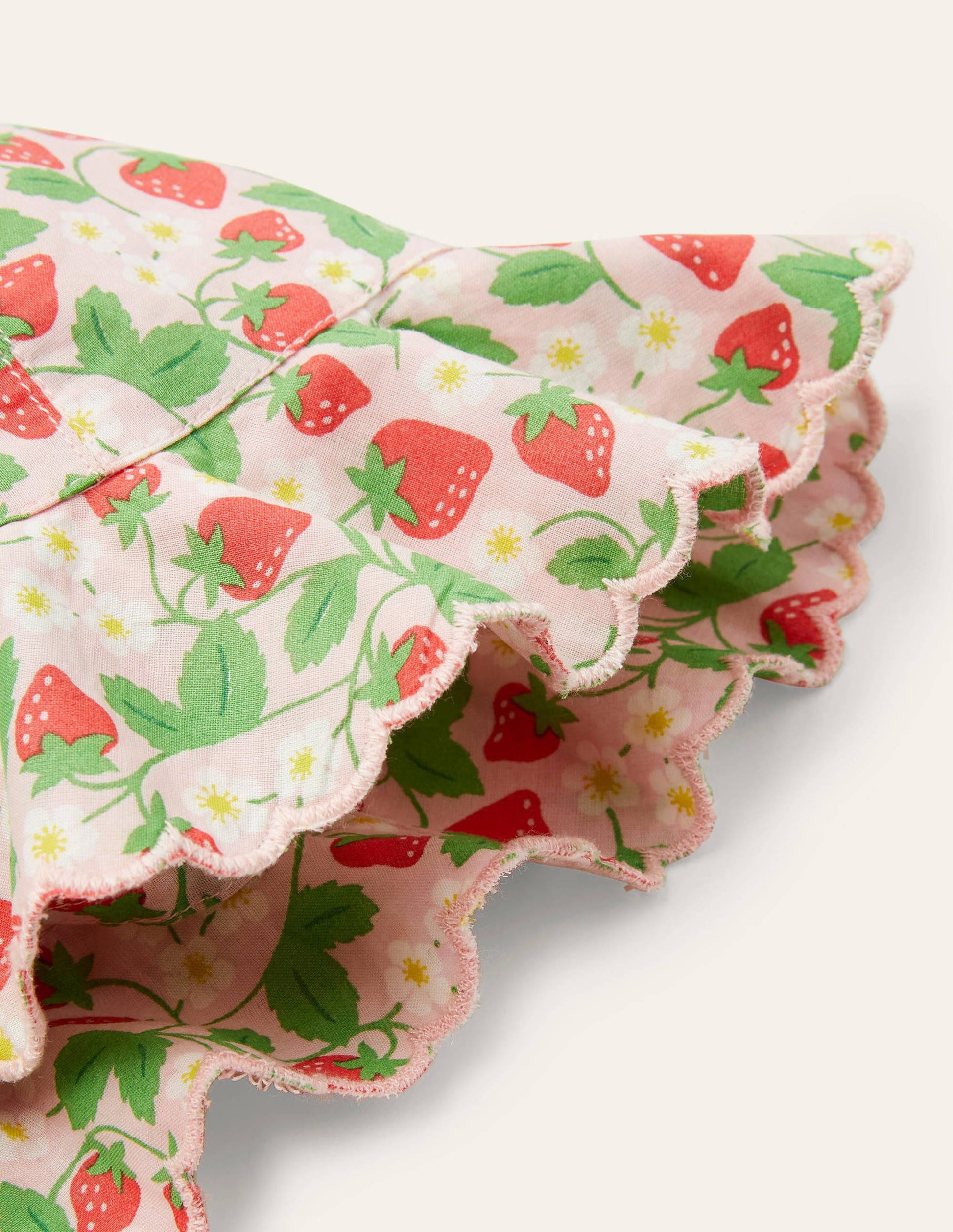 Woven Wide Brim Hat-Boto Pink Strawberry-2