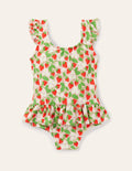 Frill Waist Swimsuit-Boto Pink Ditsy Strawberry