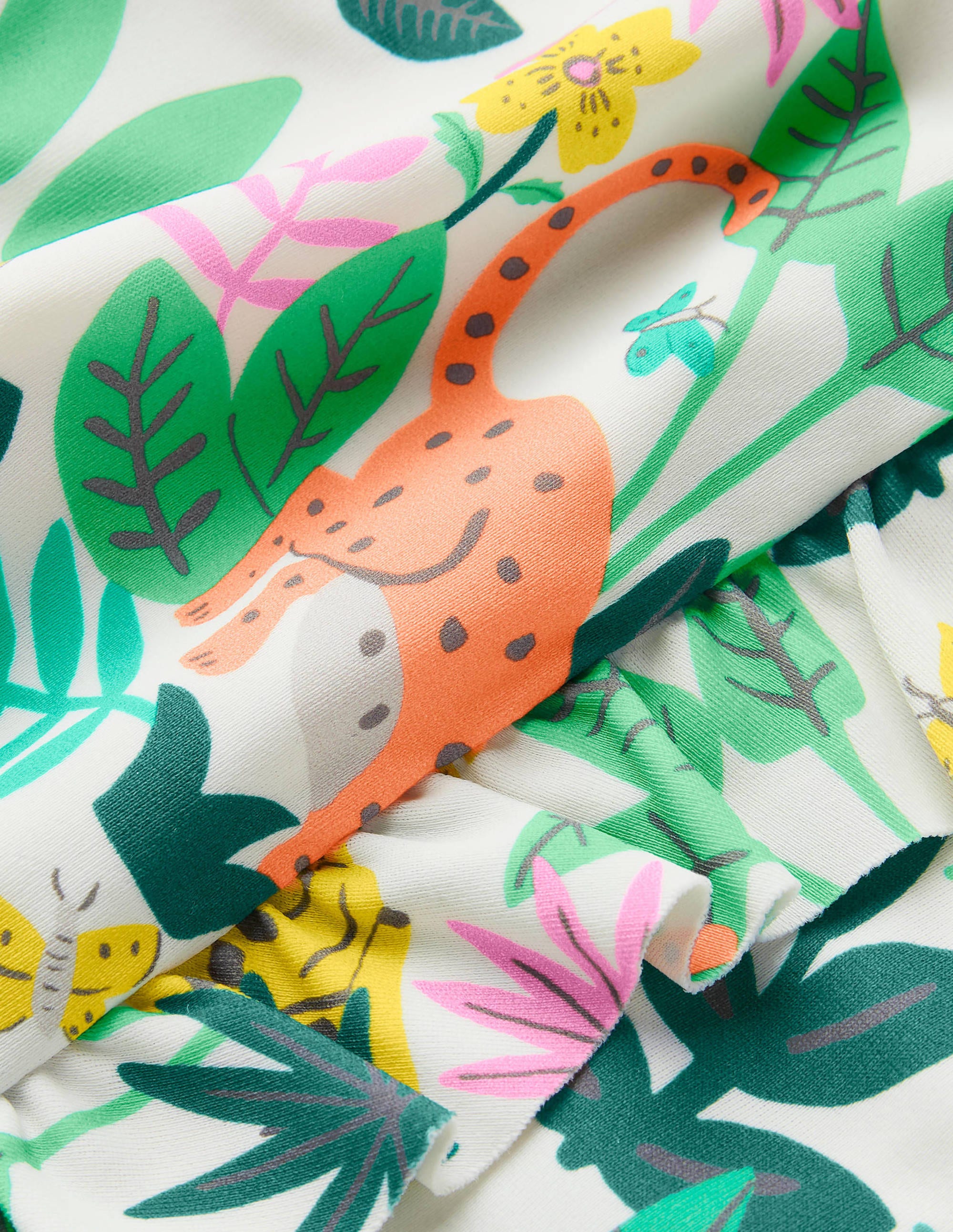 Frilly Cross-back Swimsuit-Multi Jungle Friends - Image 3