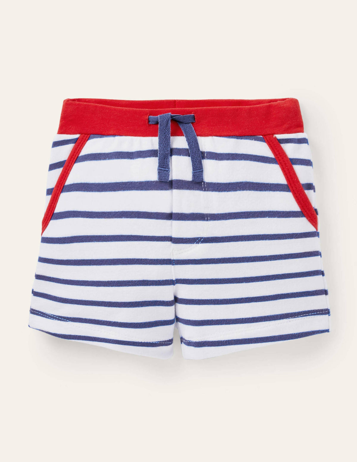 Essential Jersey Shorts-Ivory/Starboard Blue - Image 1