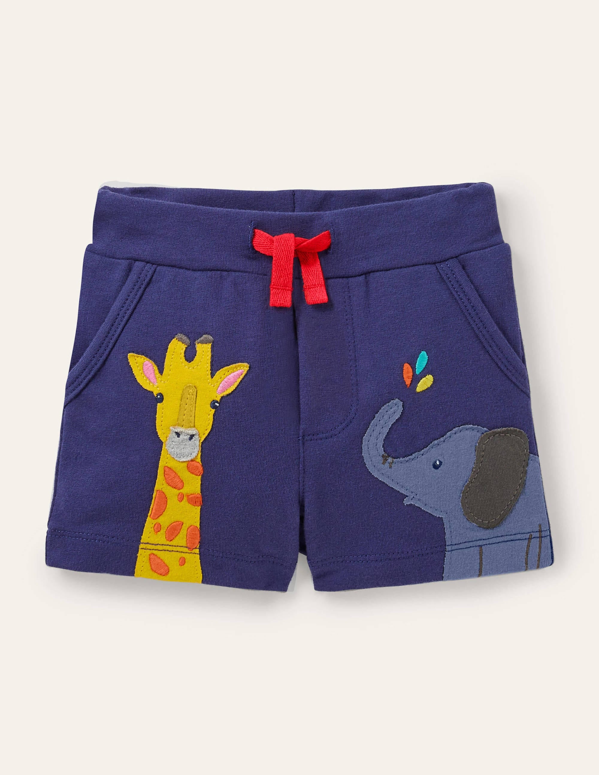 Essential Jersey Shorts-Starboard Blue Jungle Animals - Image 1