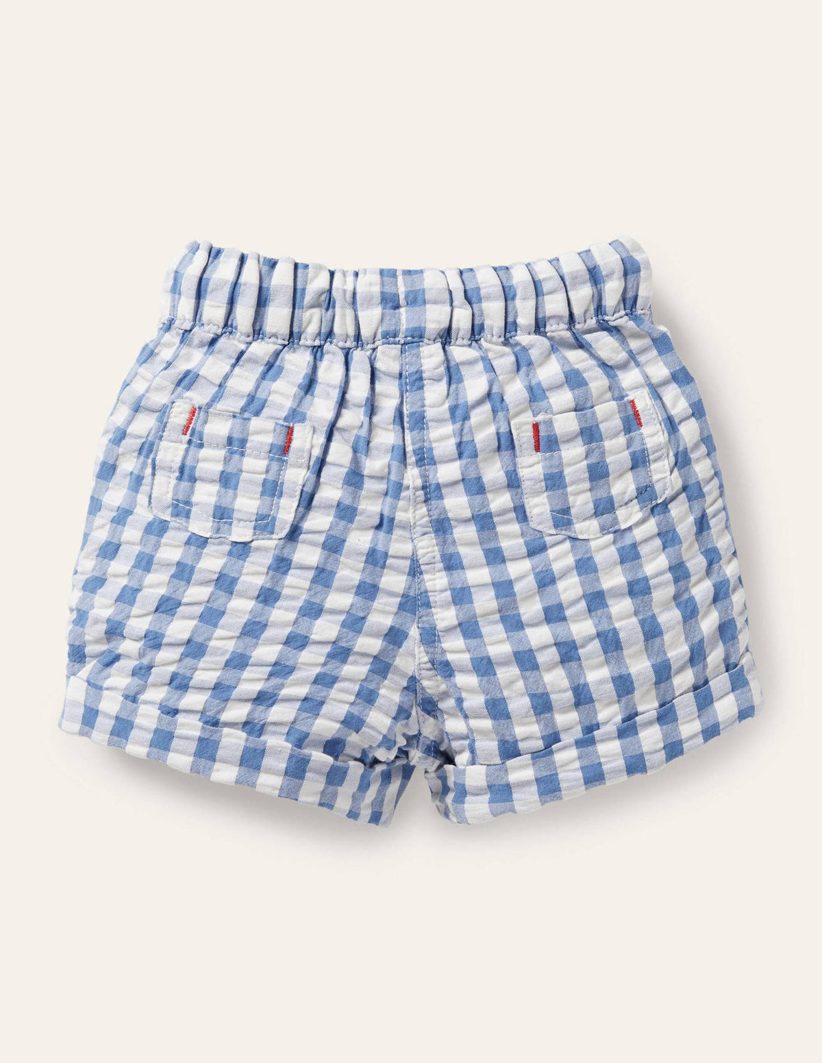 Check Woven Shorts-Seascape Blue Gingham - Image 2