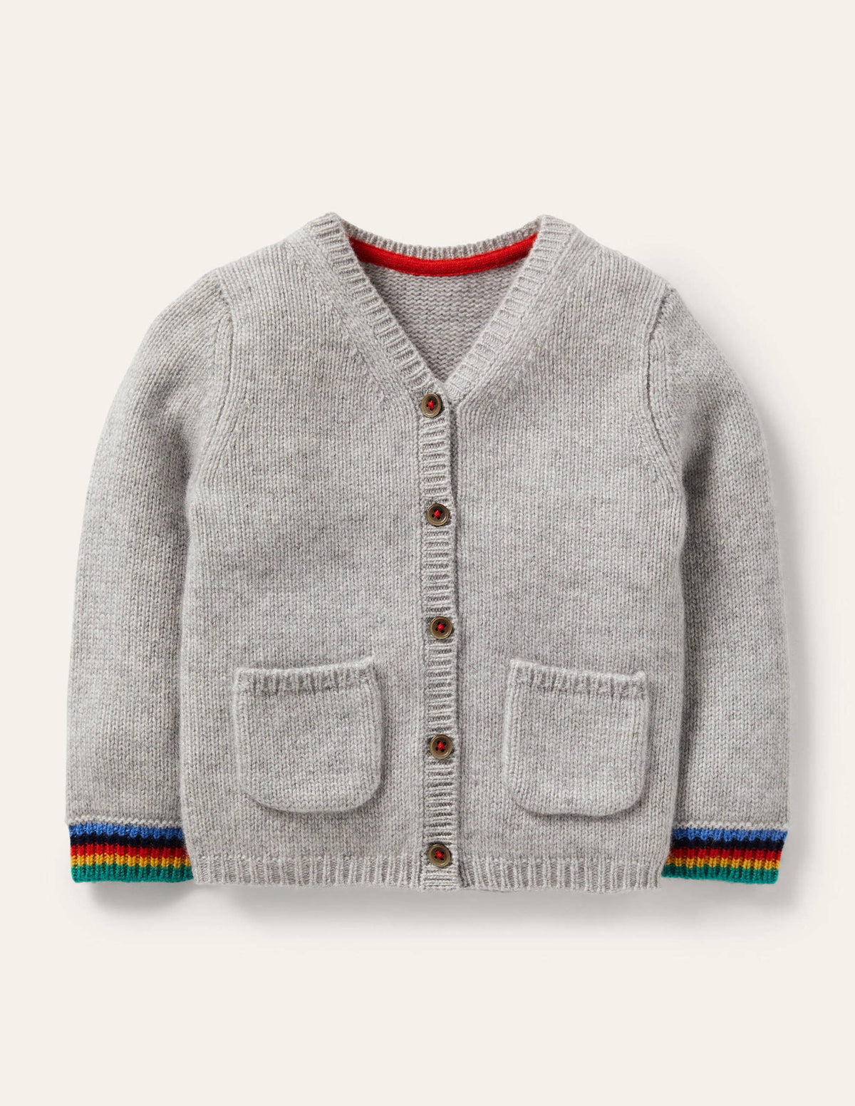 Cashmere Cardigan-Grey Marl-1